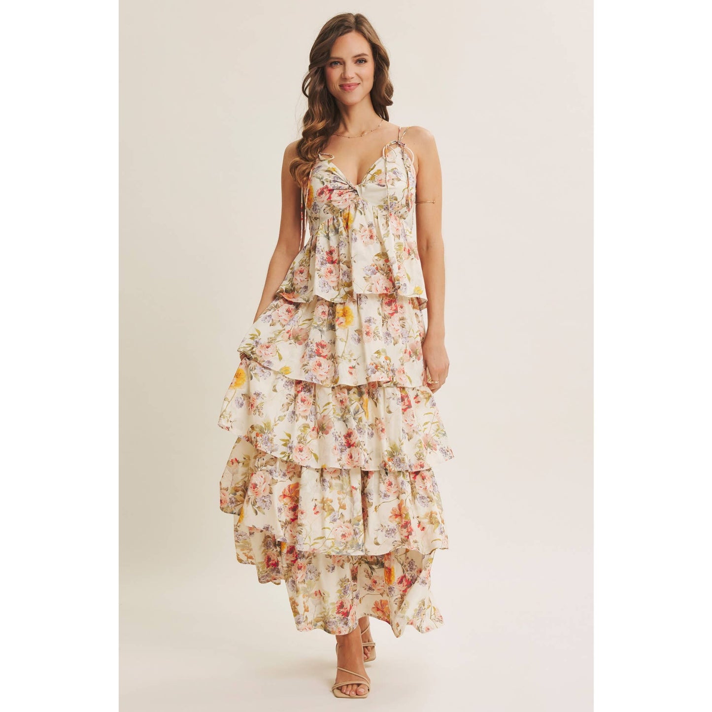 CALL FOR ROMANCE FLORAL MAXI DRESS