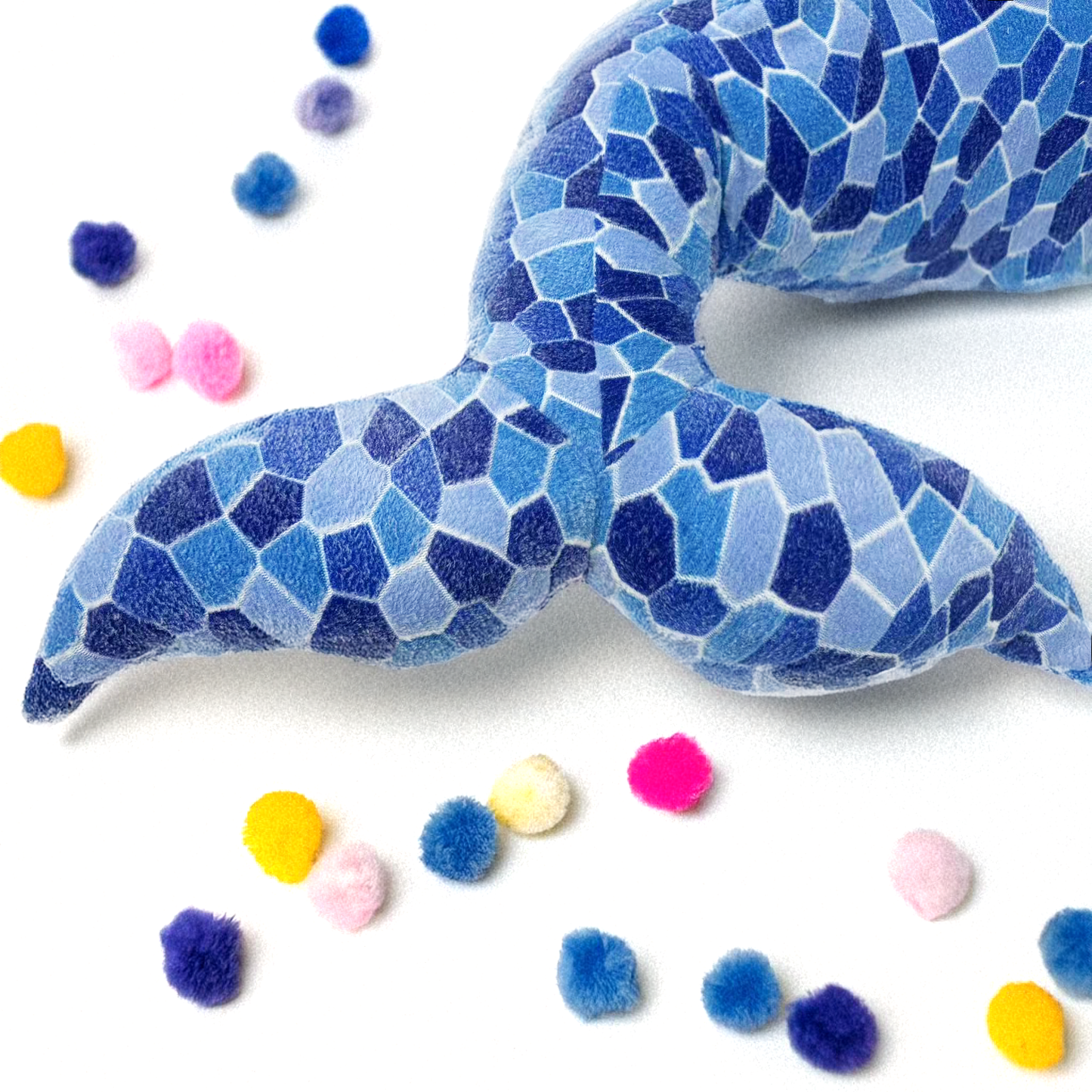 FLUFFERY - Blue Whale Plush Toy (20" / 50 cm, 35" / 90 cm, & 59" / 150 cm)