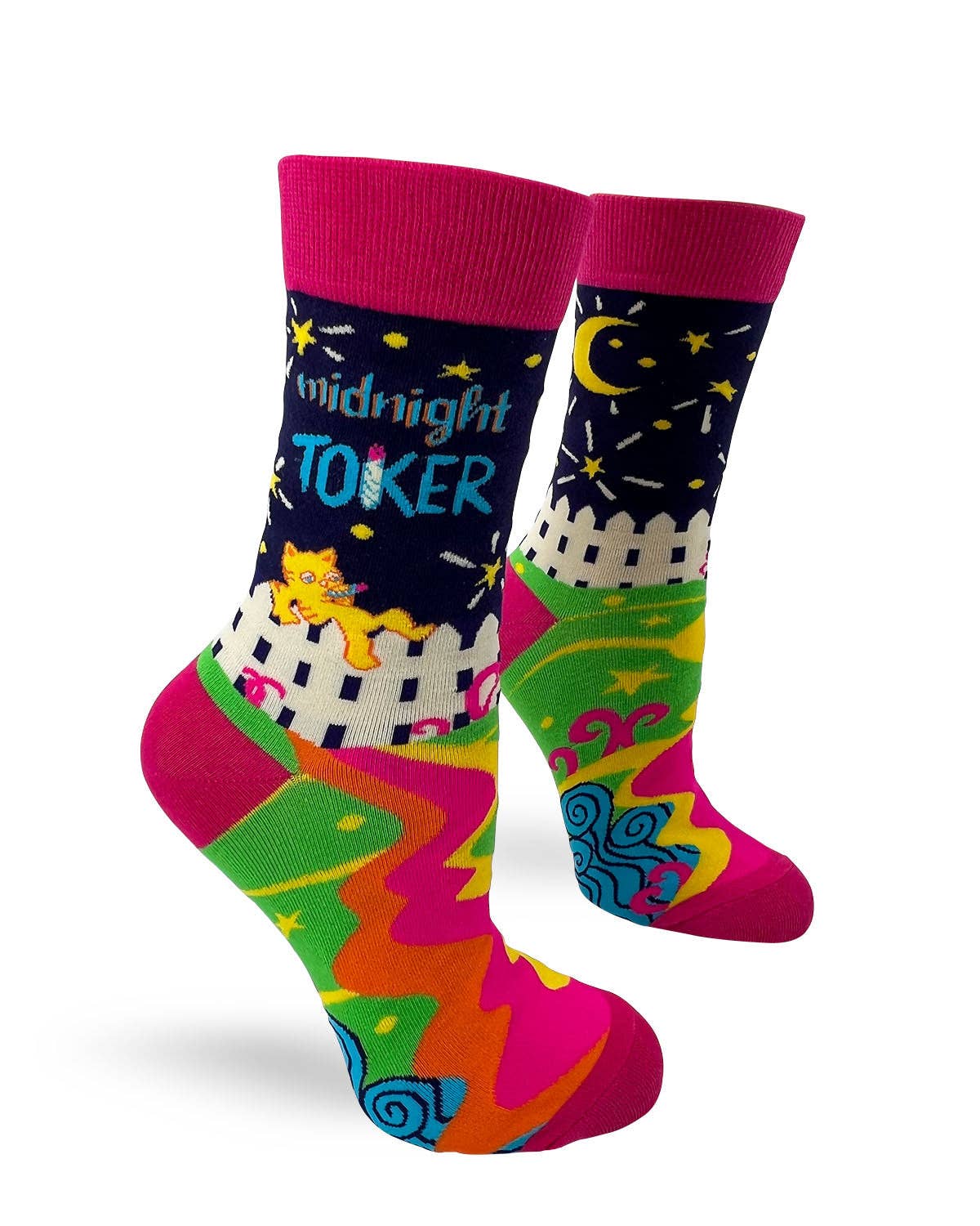 Fabdaz - Midnight Toker Women's Novelty Crew Socks