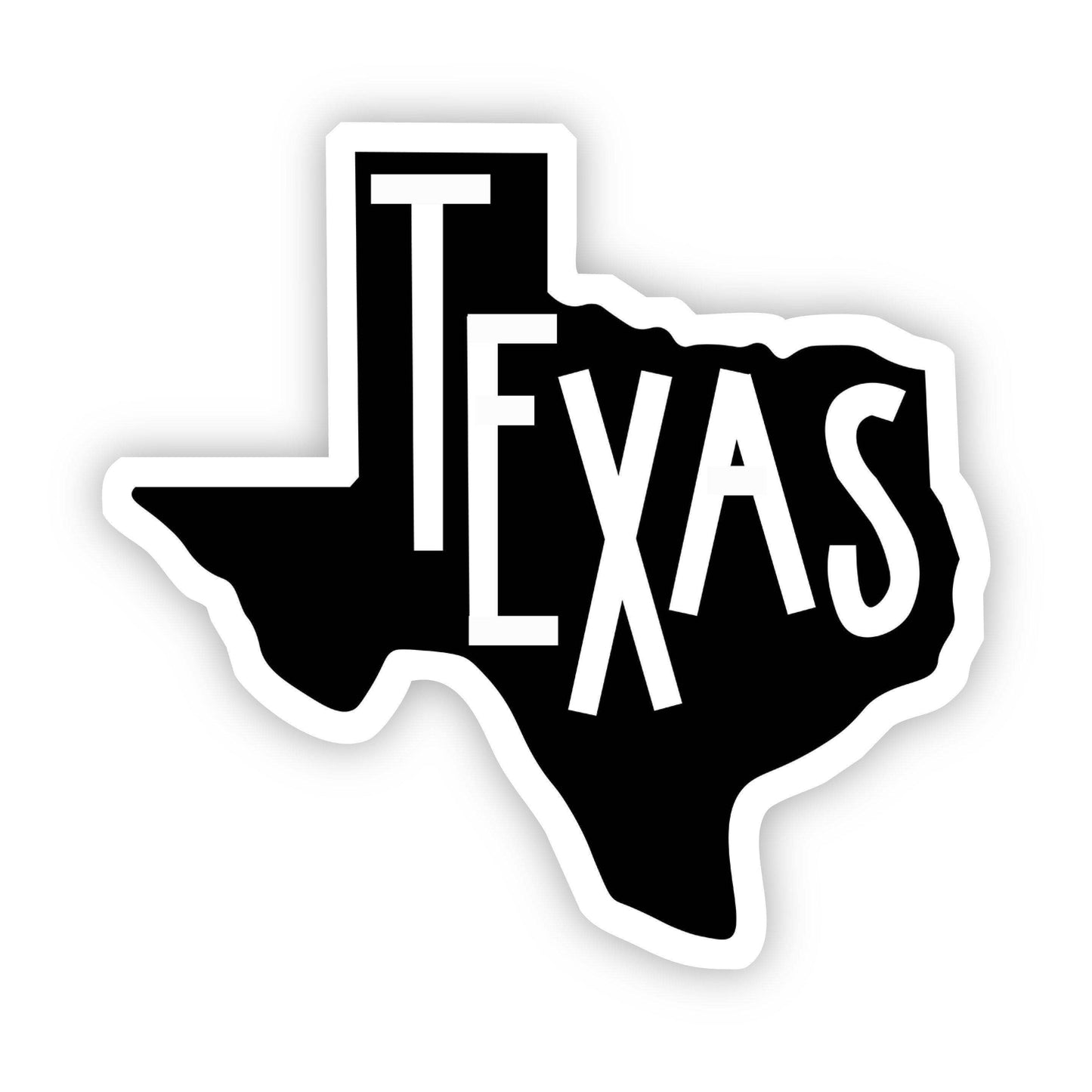 Big Moods - Texas Sticker (Black and White)