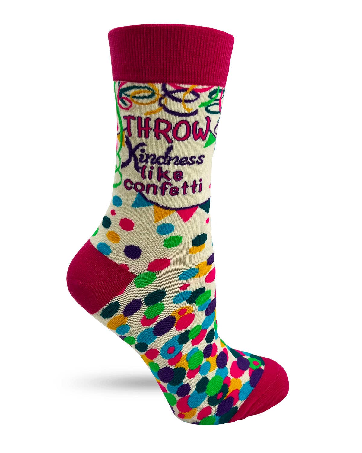 Fabdaz - Throw Kindness Like Confetti Women's Crew Socks