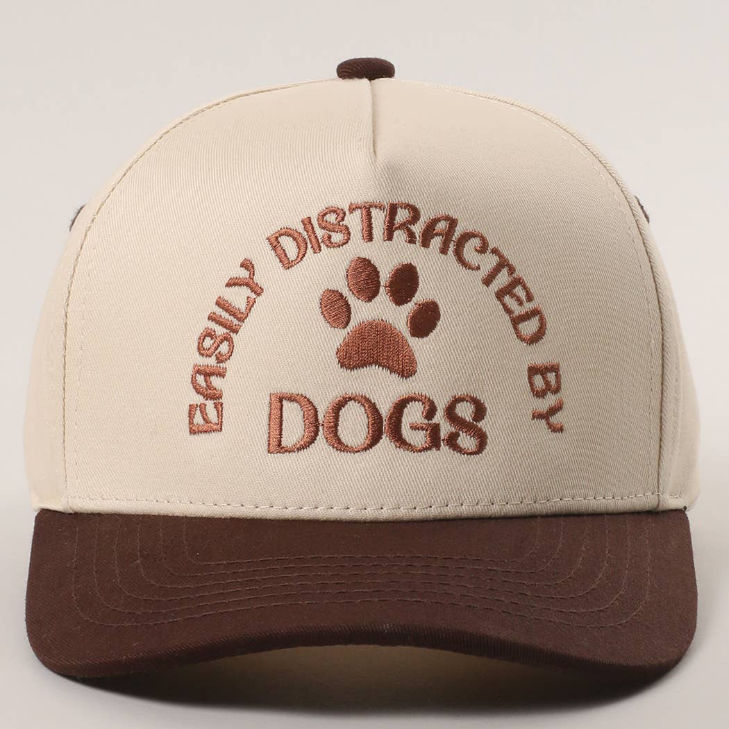 Fashion City - EASILY DISTRACTED BY DOGS Embroidered Trucker Hat