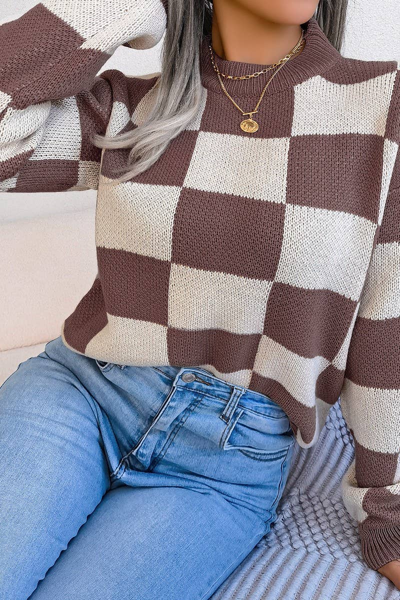 CHECKERED SWEATER