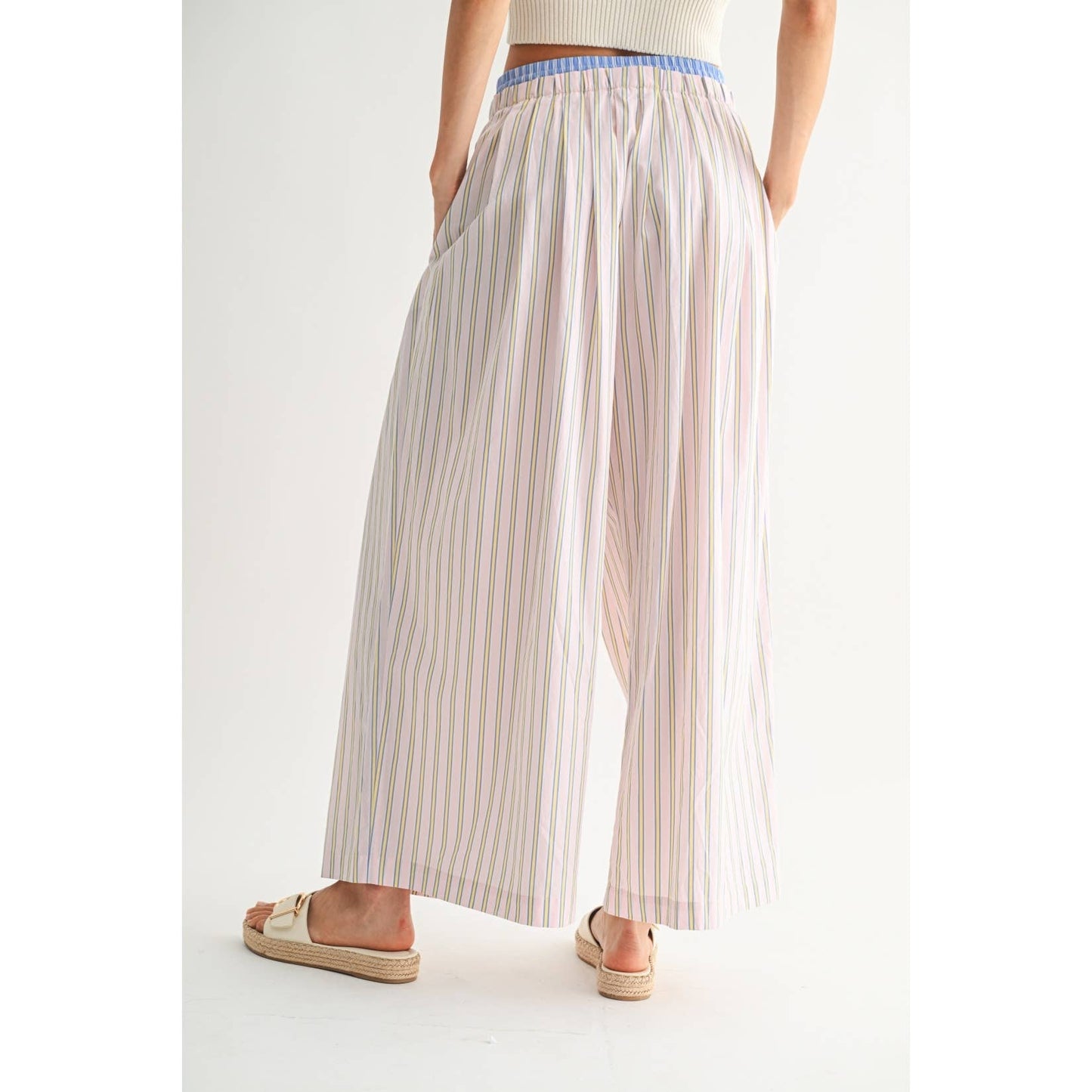 Camellia - STRIPED WIDE-LEG TROUSERS