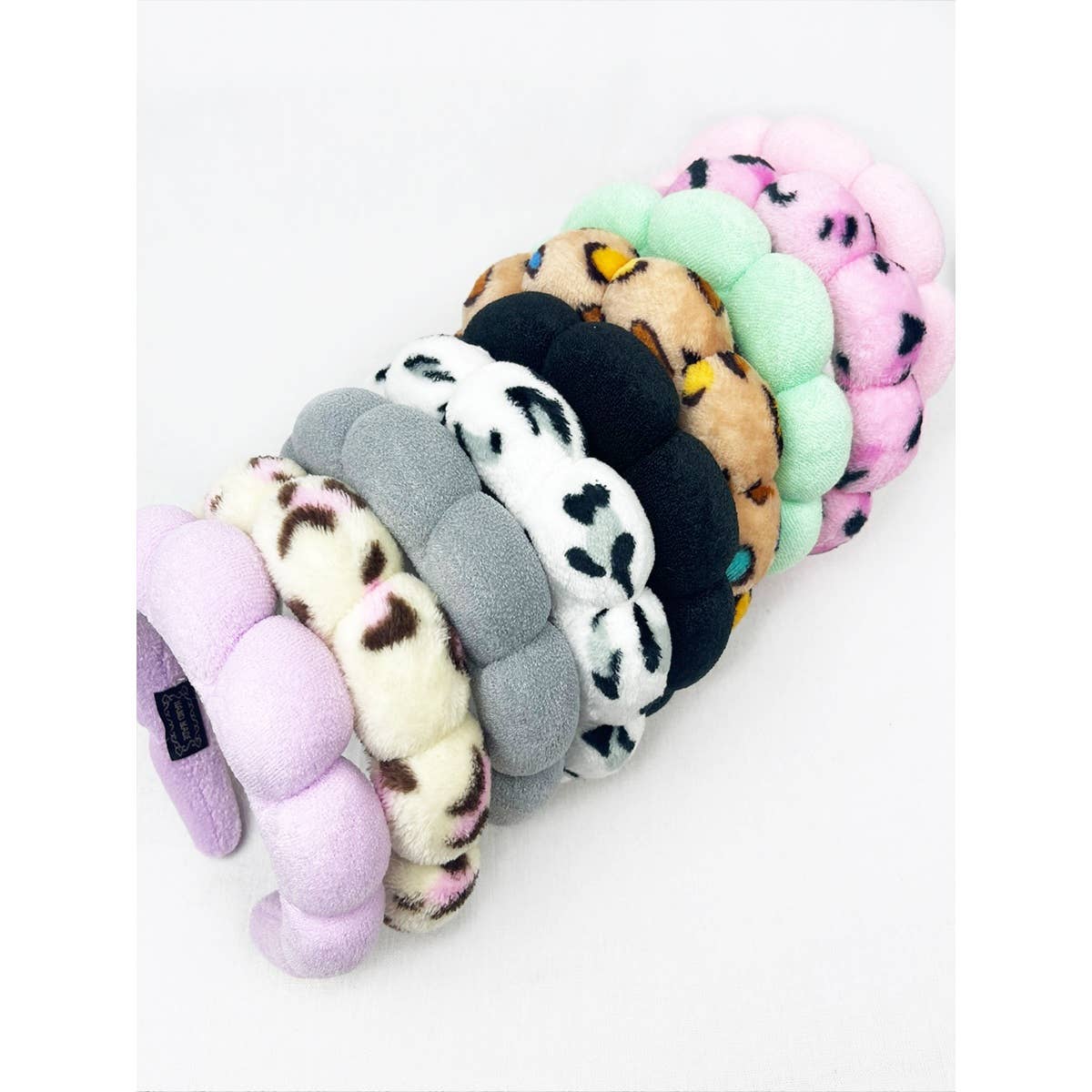 Love and Repeat - Leopard and Solid Mix of Spa Headband