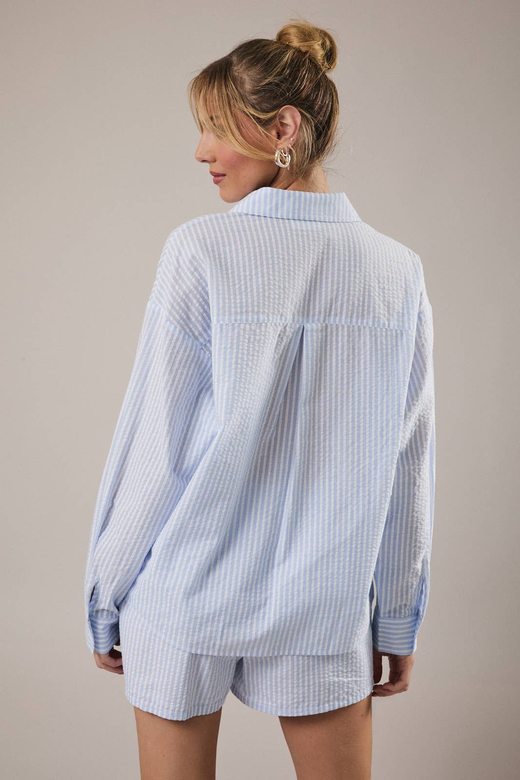 Sunday Edition - STRIPE SHIRT WITH LOBSTER EMBROIDERY