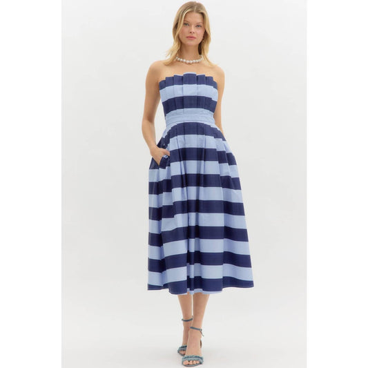 BLUE STRAPLESS
