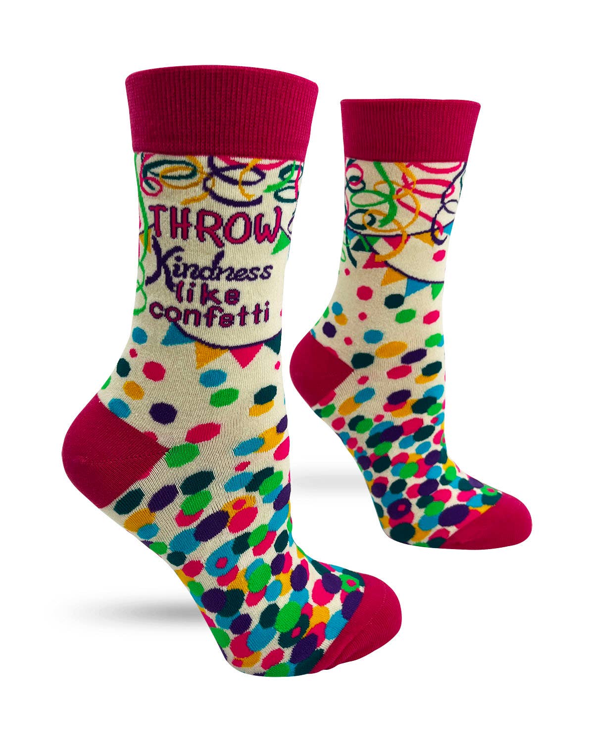 Fabdaz - Throw Kindness Like Confetti Women's Crew Socks