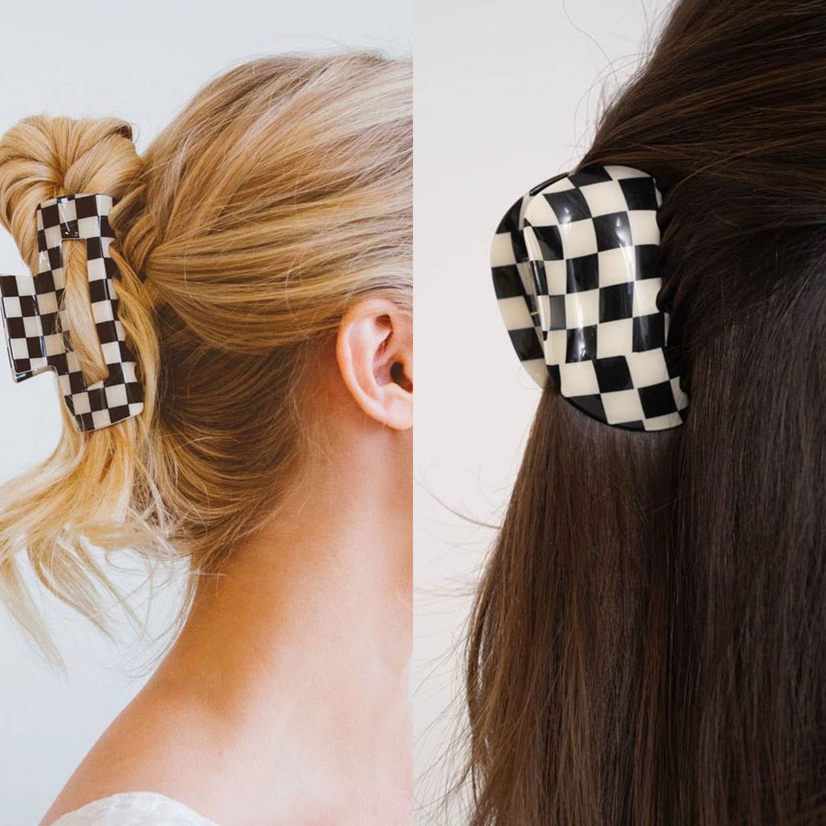 ACCITY - Checkerboard Hair Claw – Candy Color Acetate Look_CWMM10084