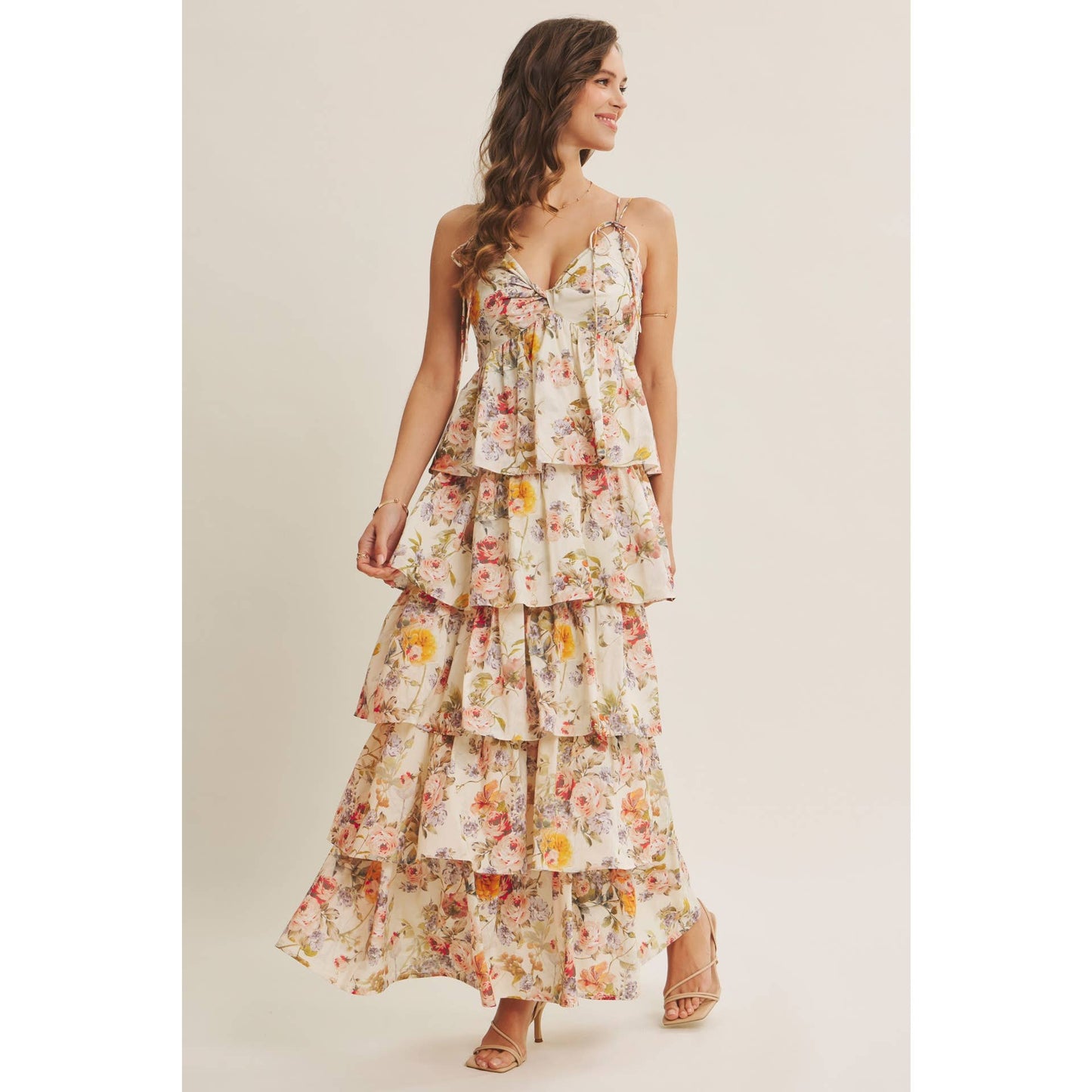 CALL FOR ROMANCE FLORAL MAXI DRESS