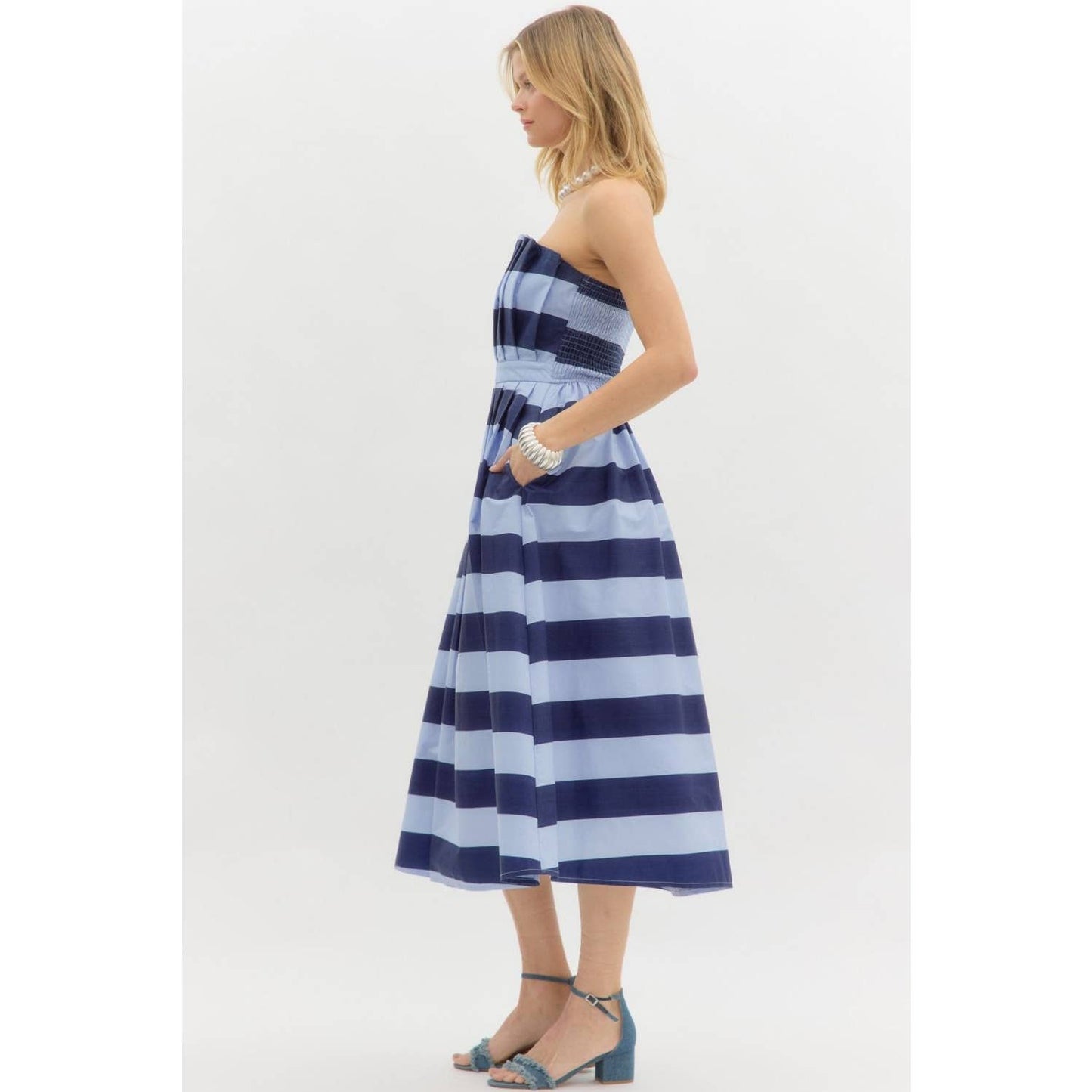 BLUE STRAPLESS