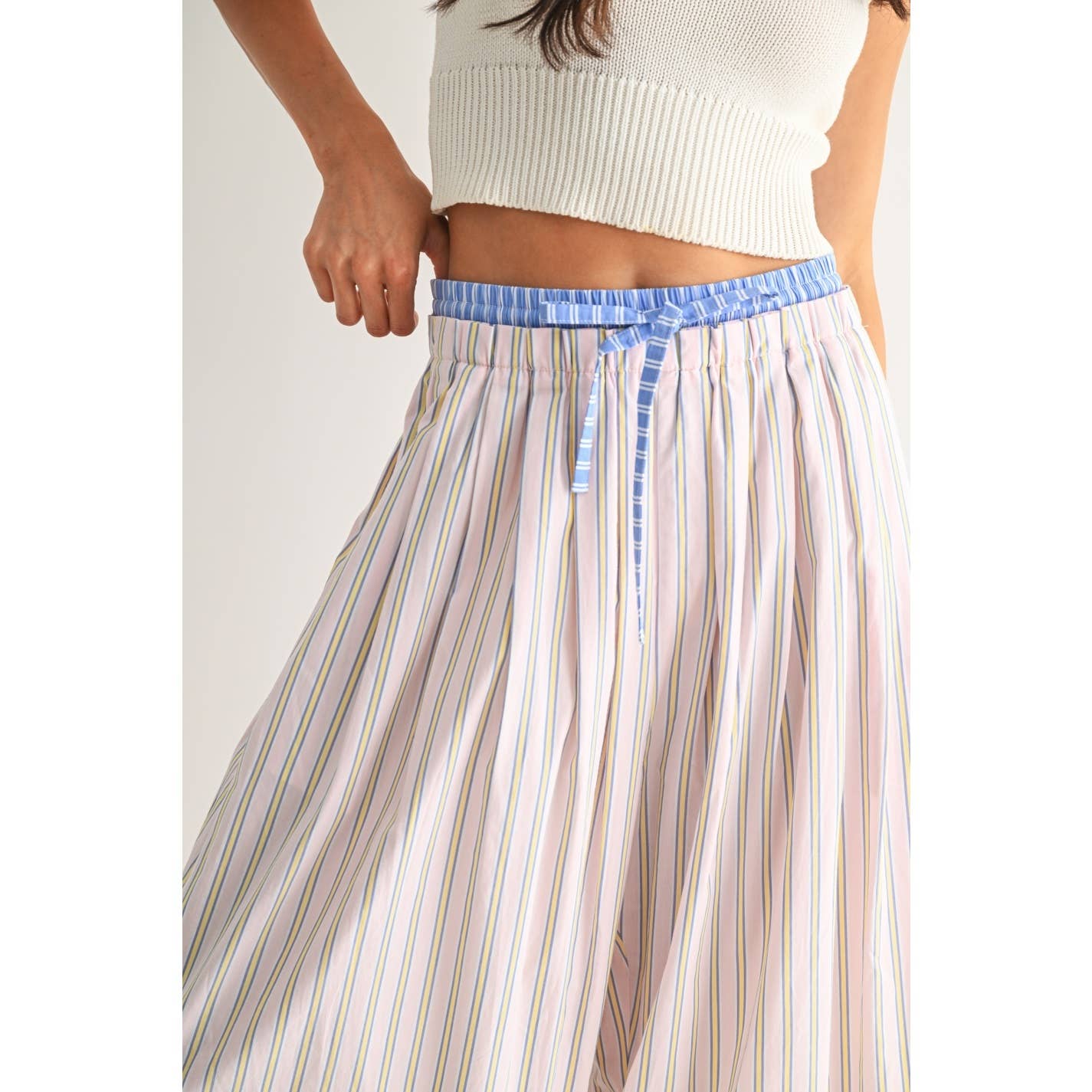 Camellia - STRIPED WIDE-LEG TROUSERS