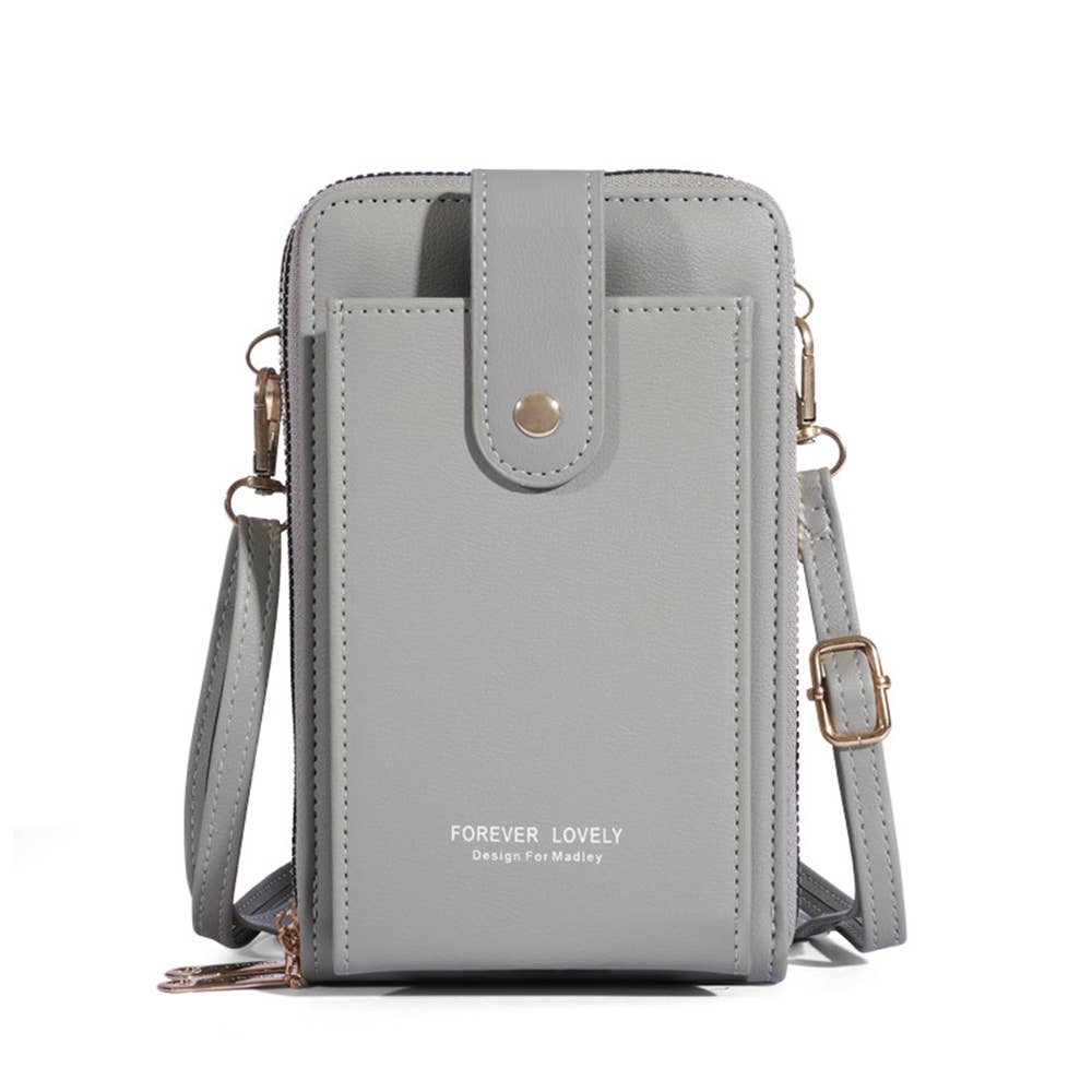Wholesalesir - Solid Color Three-layer Single Shoulder Wallet