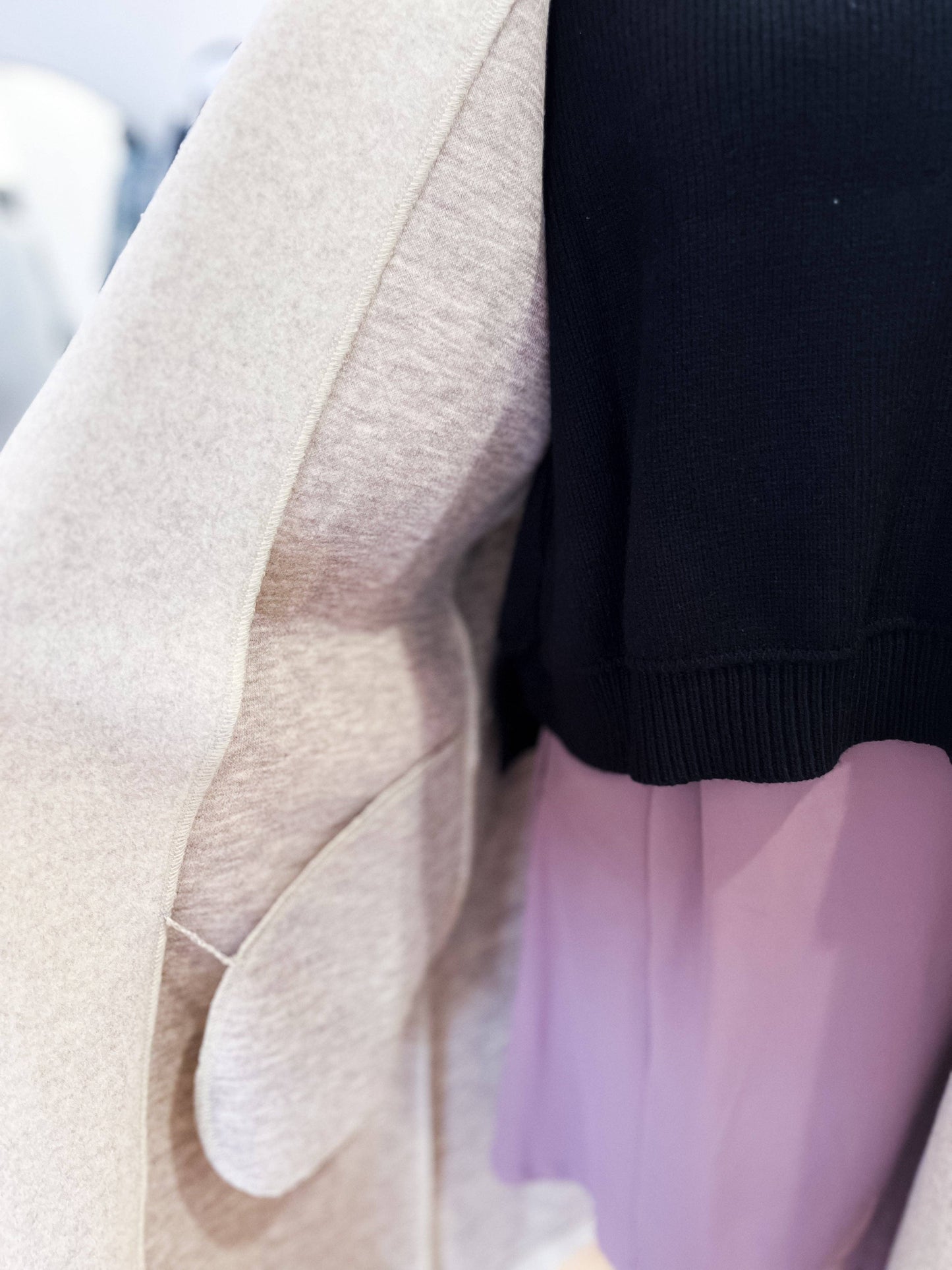 Nash Grey - Juliette Taupe Mid-Length Coat