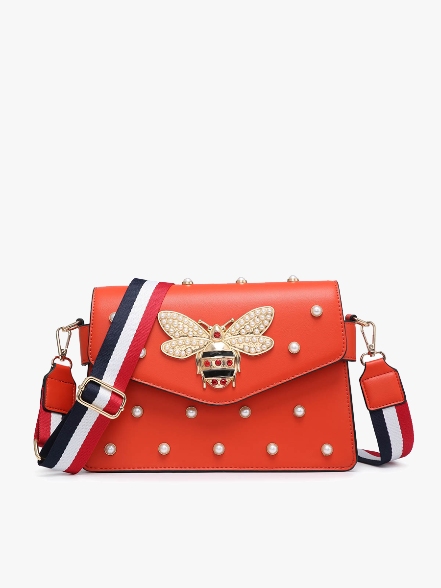 Jen & Co. - PP2047 Jillian Jeweled Bee Crossbody