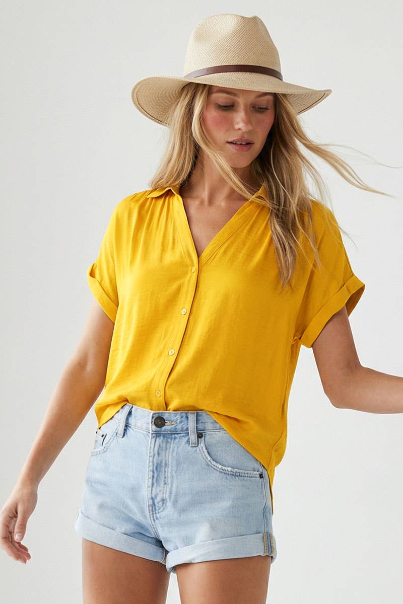 Sunflower Short Sleeve Blouse