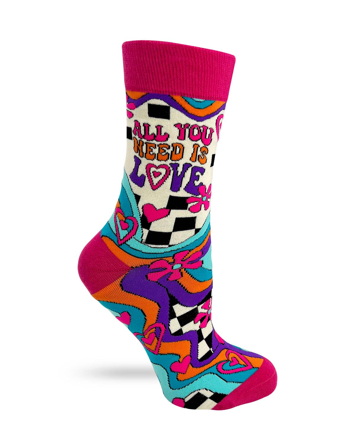 Fabdaz - All You Need Is Love Women's Novelty Crew Socks