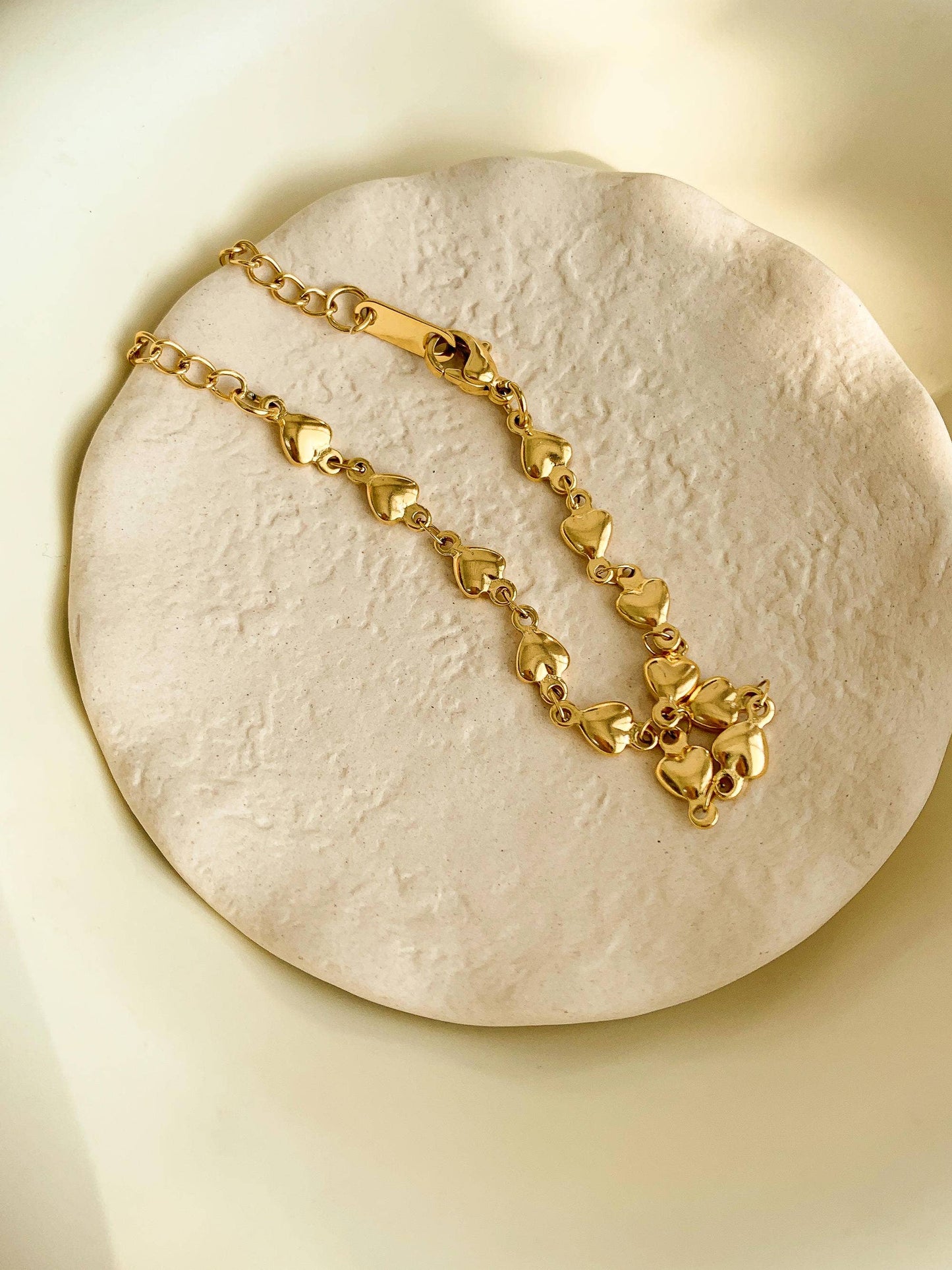 Flânerie by MAIQ - Madeleine Non-Tarnish Petite Heart Chain Bracelet, Necklace