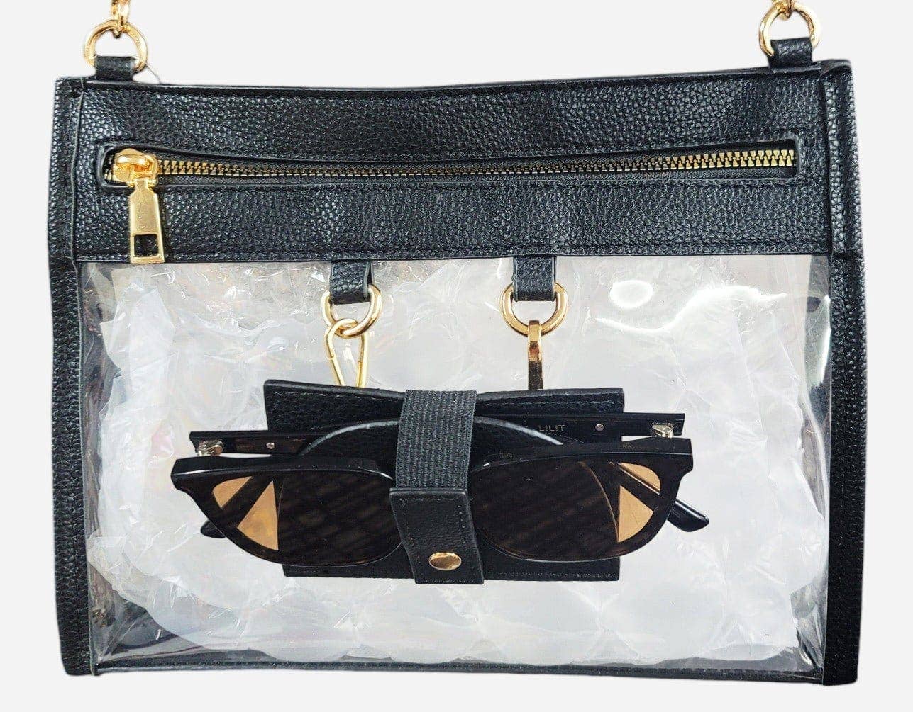 MiMi Wholesale - TG10666 Clear Gameday Crossbody Bag With Sunglasses Holder