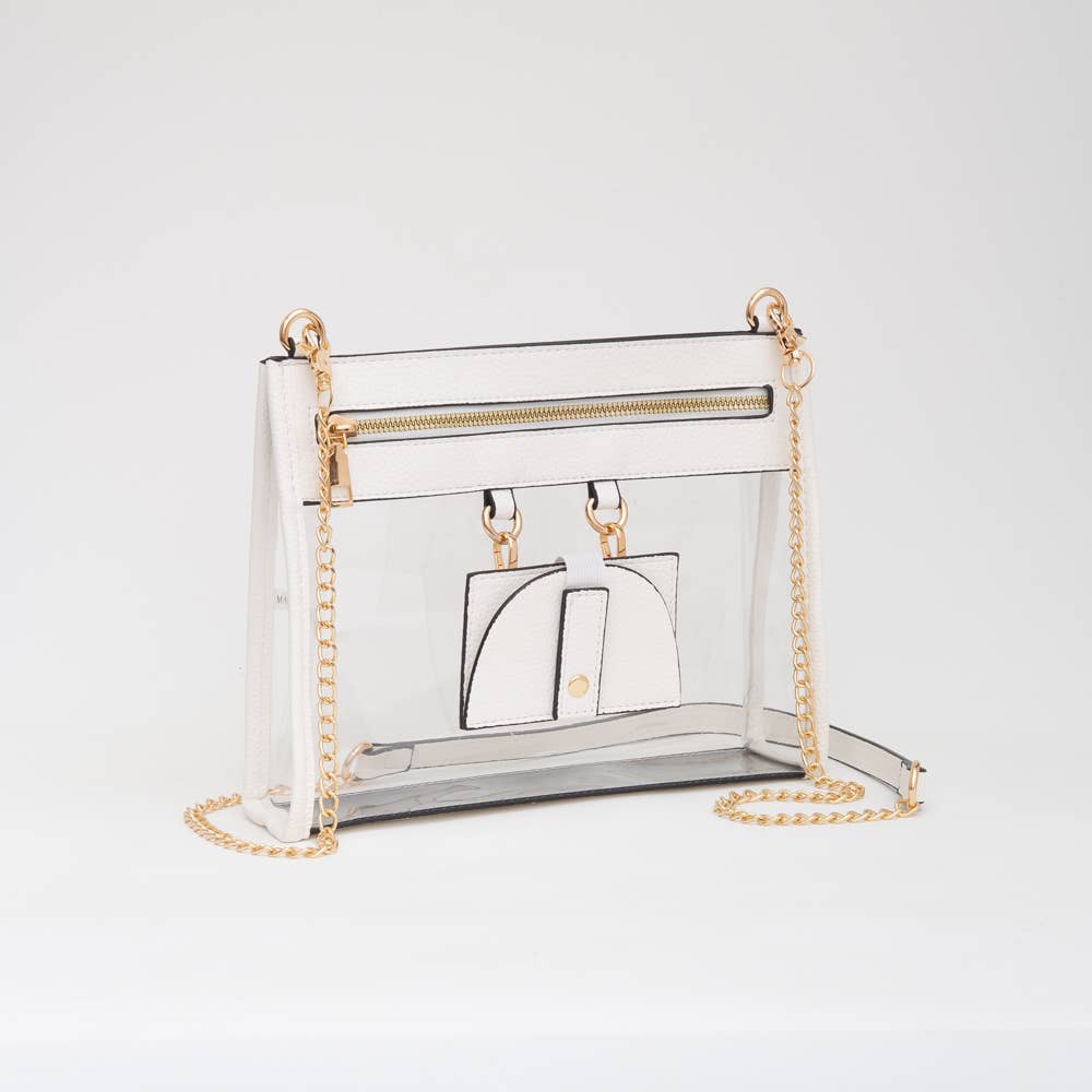 MiMi Wholesale - TG10666 Clear Gameday Crossbody Bag With Sunglasses Holder