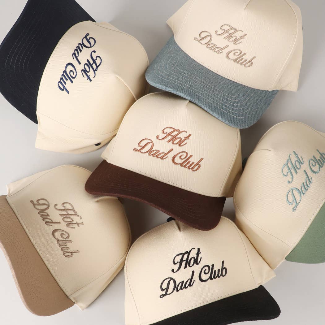 Fashion City - Hot Dad Club Lettering Embroidery Trucker Hat