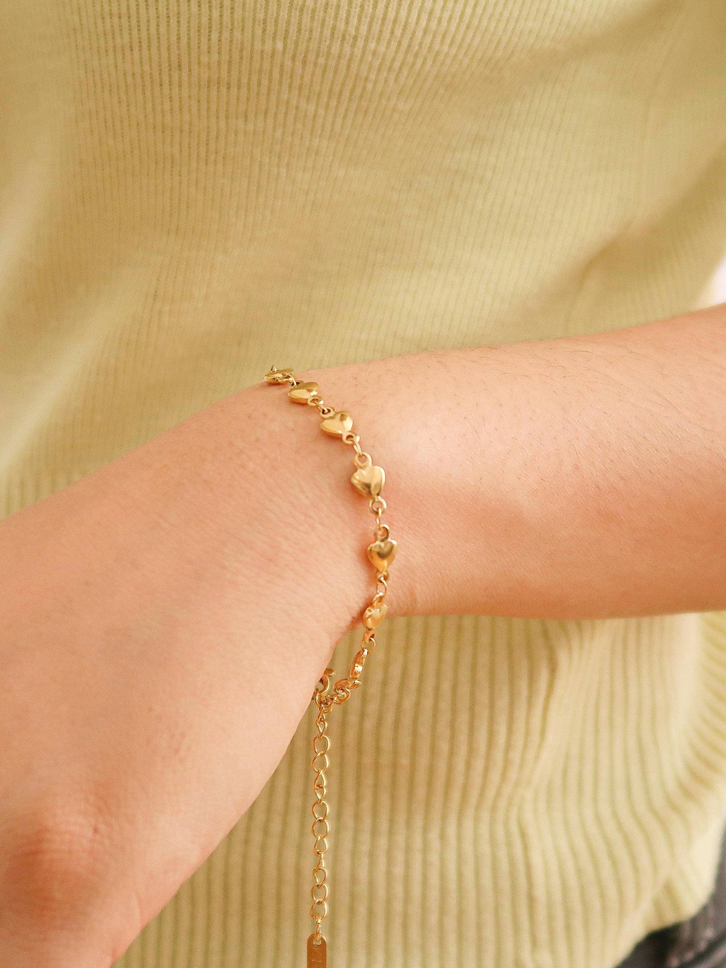 Flânerie by MAIQ - Madeleine Non-Tarnish Petite Heart Chain Bracelet, Necklace