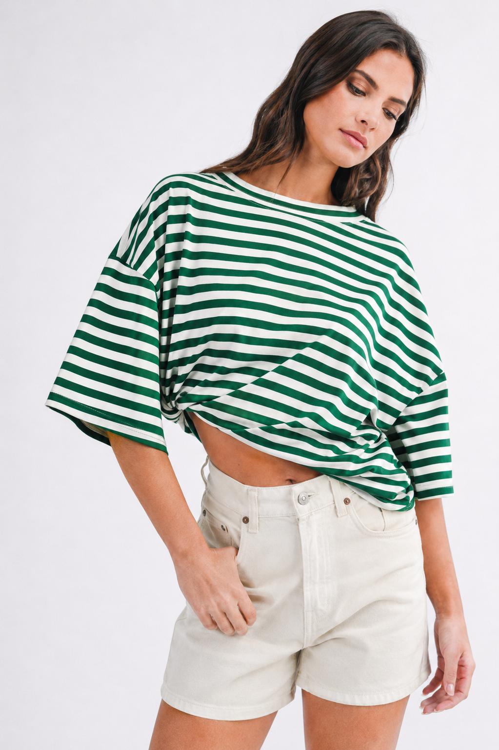 Oversized Stripe Boyfriend Tee