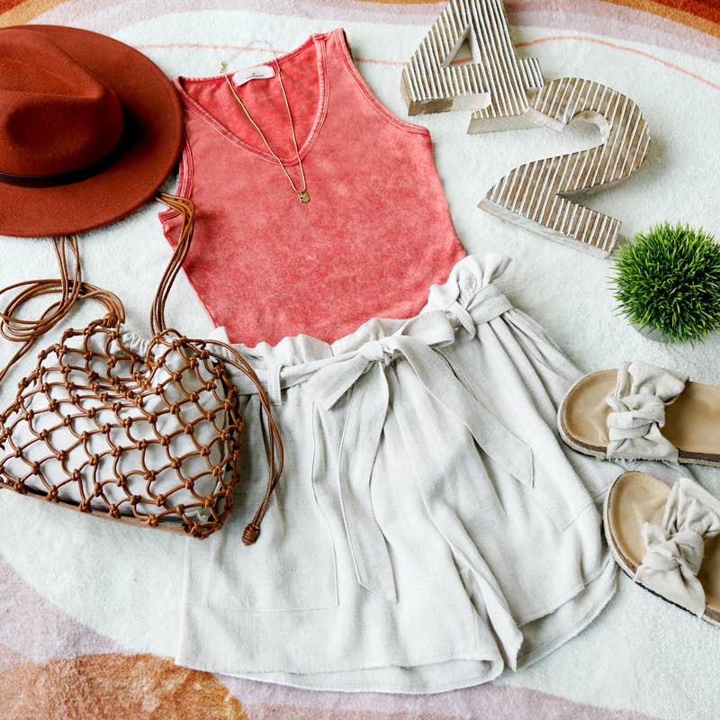 42POPS - `.Washed & Solid Cotton Bodysuit w/Snap Button closure