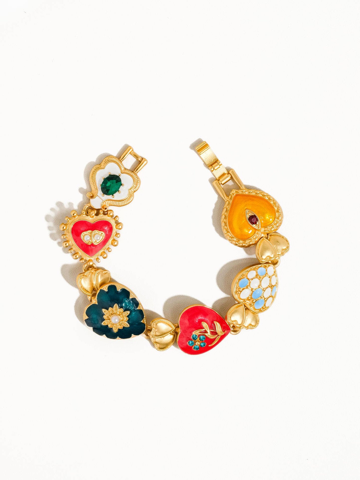 Flânerie by MAIQ - Elysian 18K Gold Boho Baroque Heart Color Bracelet