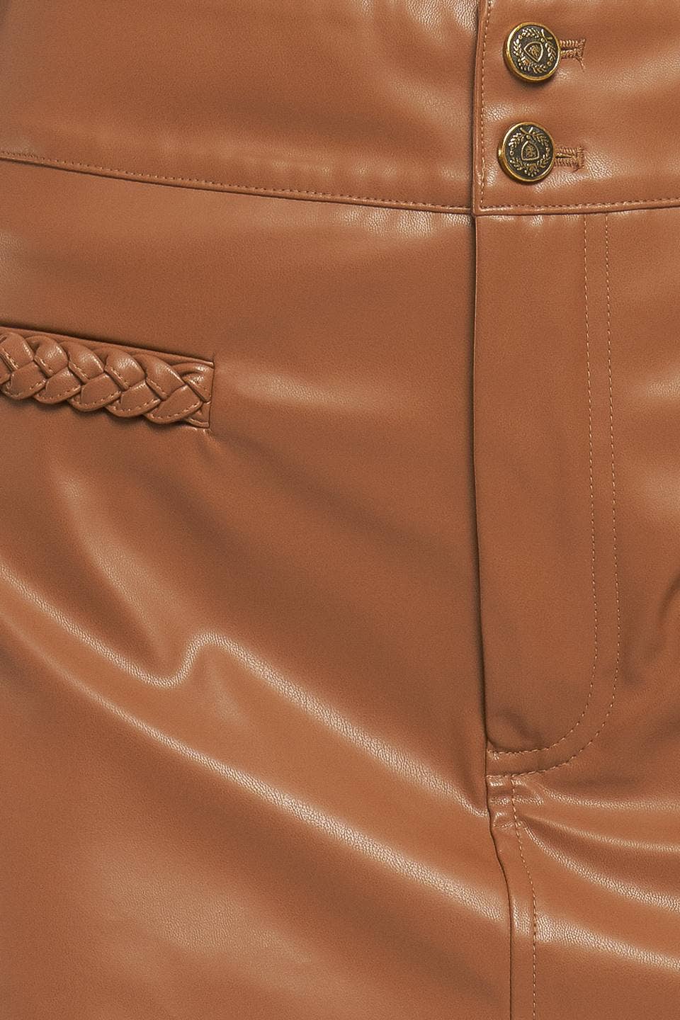 Peace Love Line - PL9623 - FAUX LEATHER SKORT