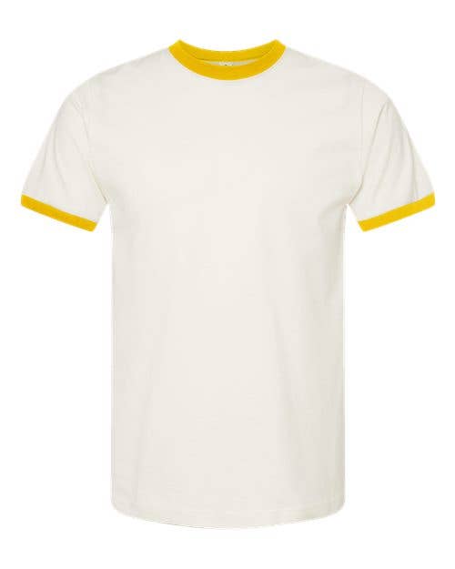 Total Apparel - Tultex Unisex Fine Jersey Ringer Blank T-Shirt | Retro 246