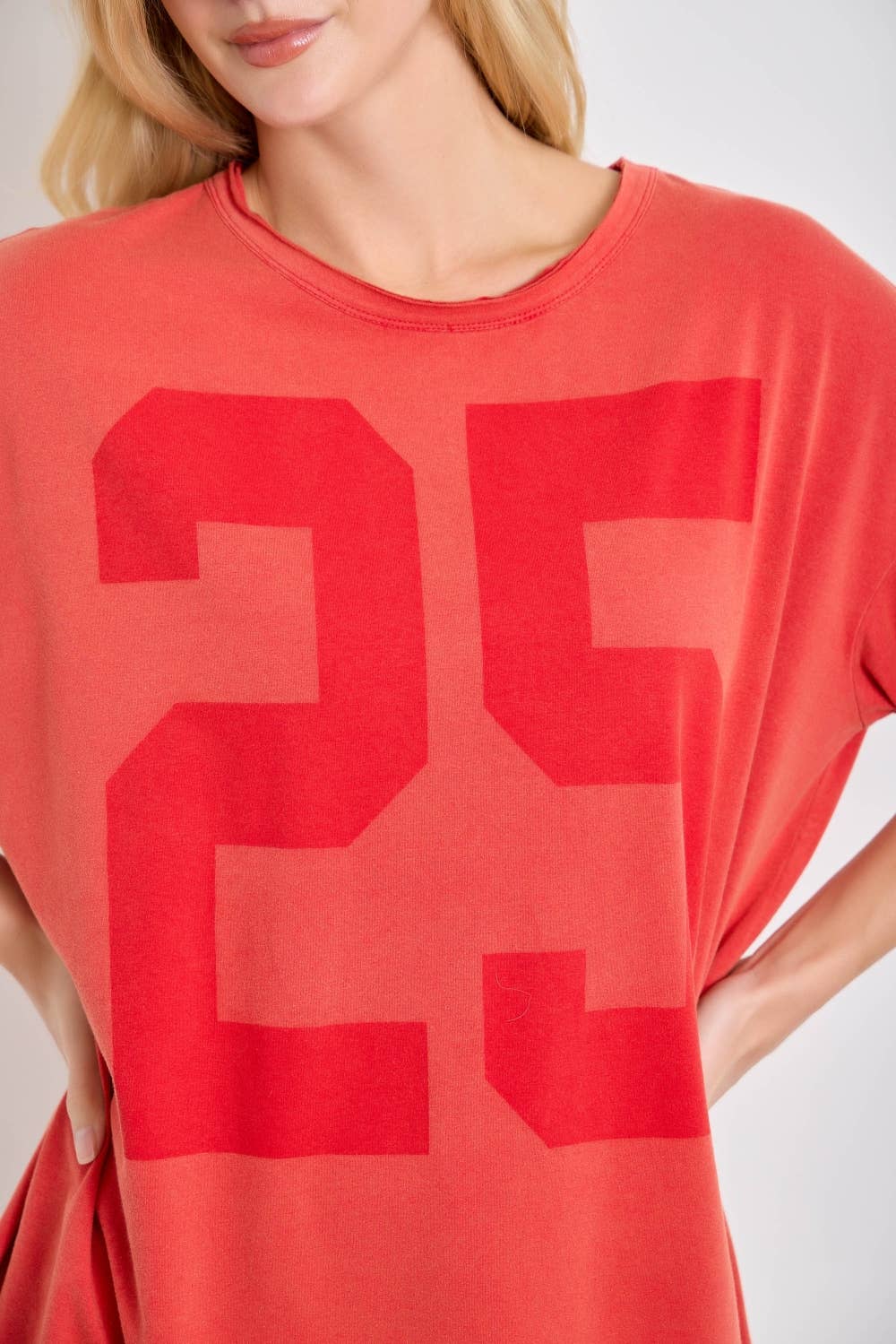 Oversized Vintage Number Graphic Tee
