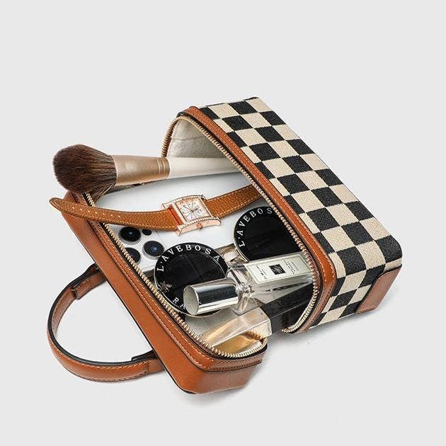 MKS America - Box checkered handbag crossbody bag