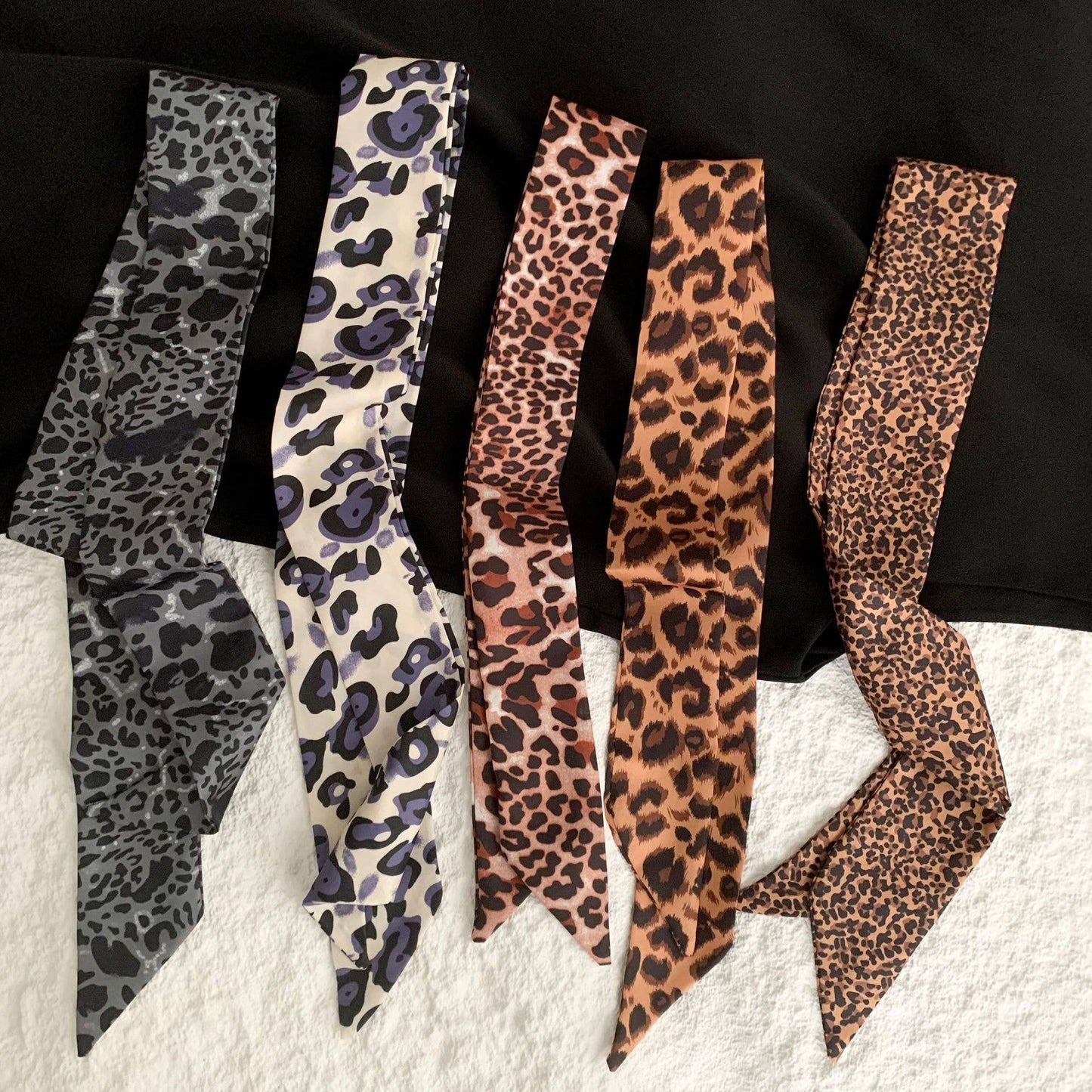 MKS America - Leopard Polka Dot Scarf – Vintage Tie, Women's Hair Tie