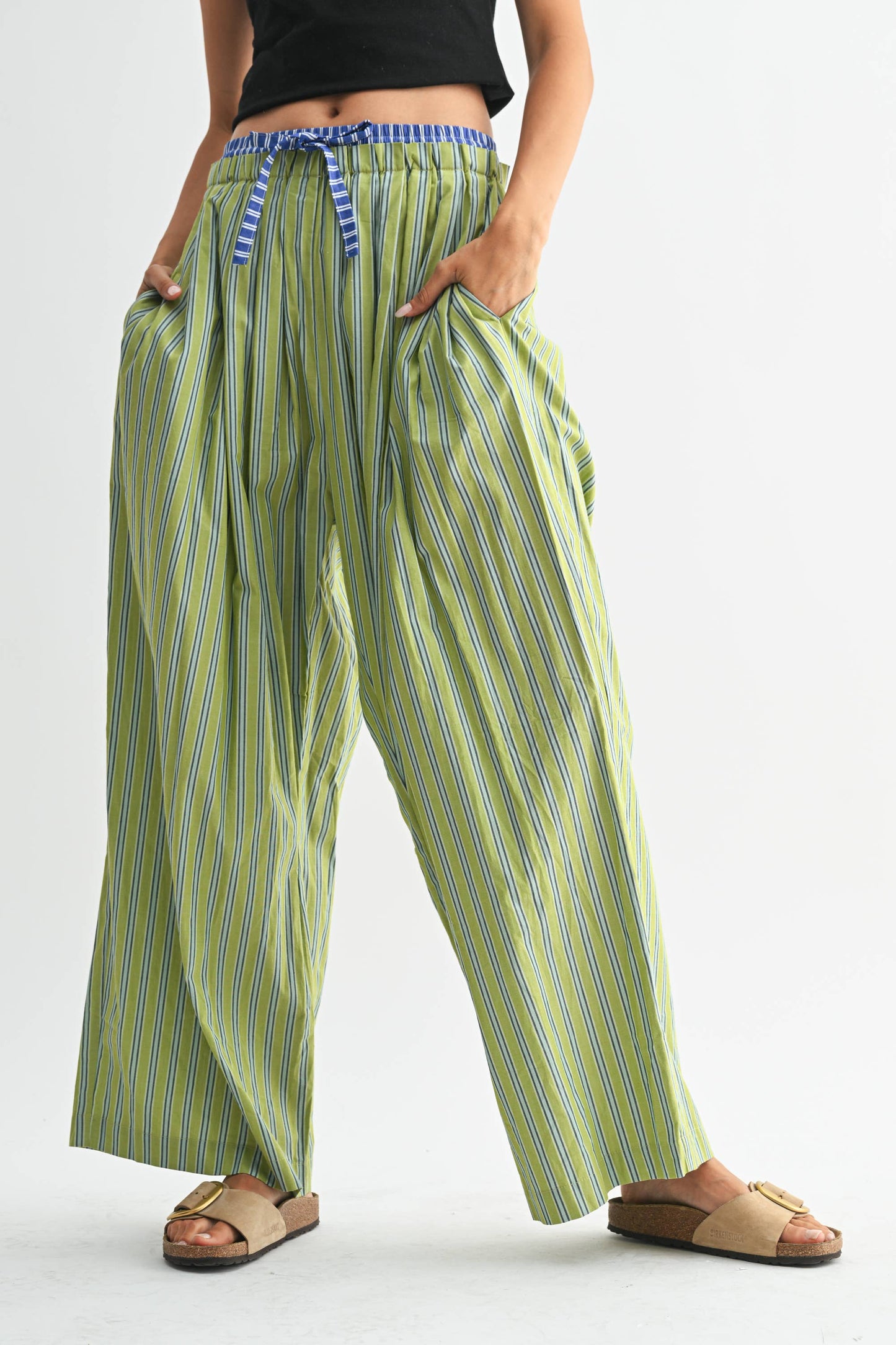Camellia - STRIPED WIDE-LEG TROUSERS