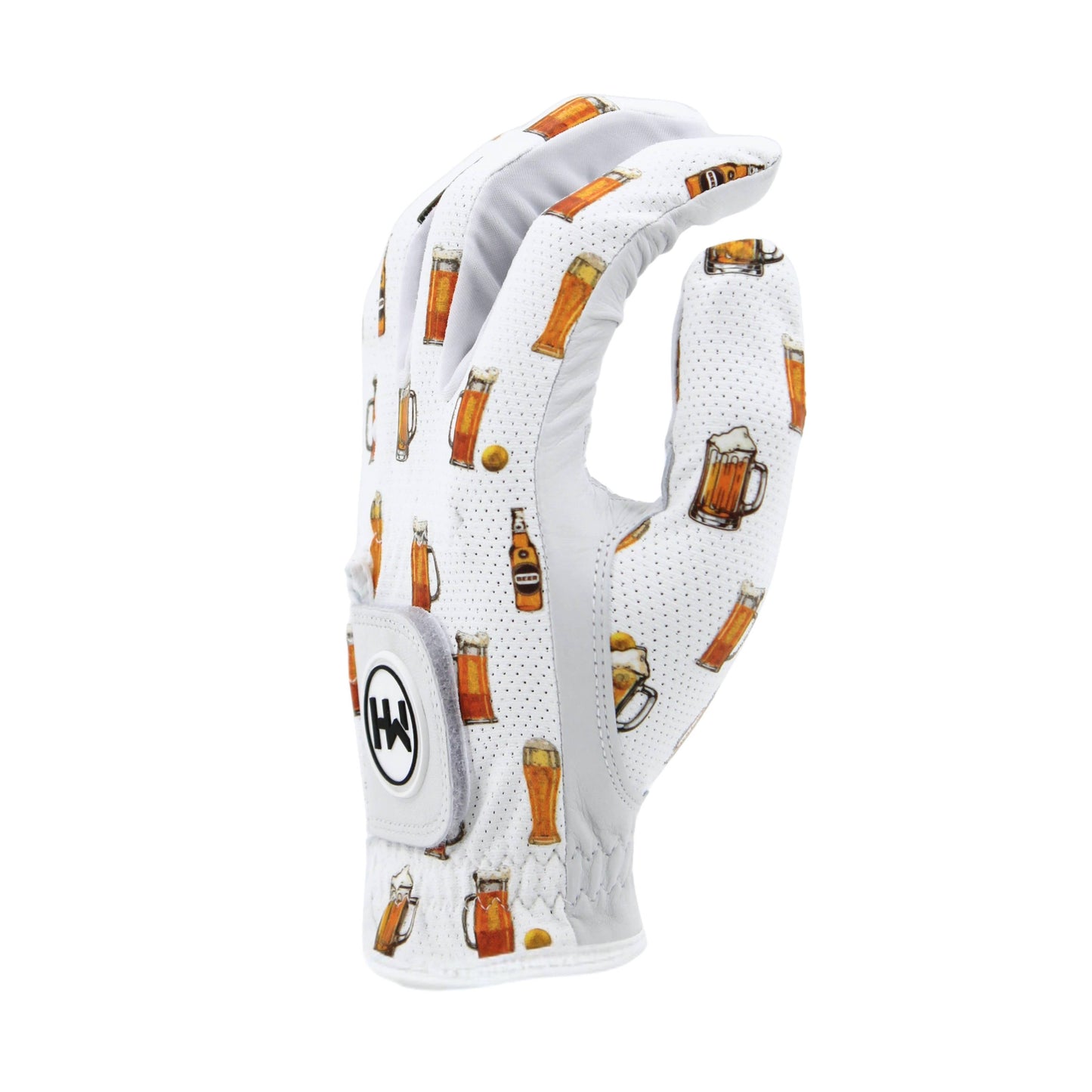 MULLIGAN HOOLIGAN® Men's Golf Glove | Unique Standout Design: Whiskey Cigar / Worn On Left Hand / Men's Medium