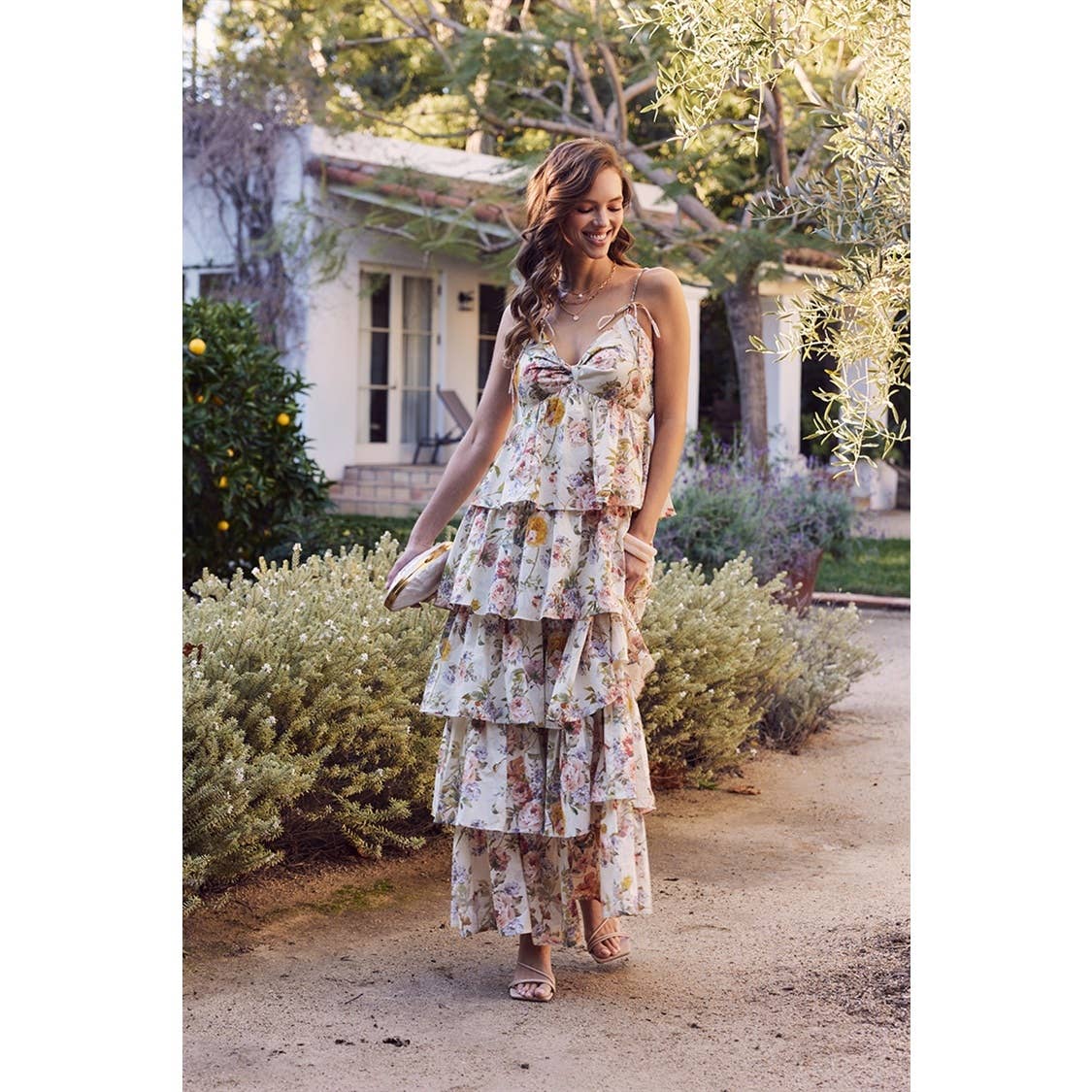 CALL FOR ROMANCE FLORAL MAXI DRESS