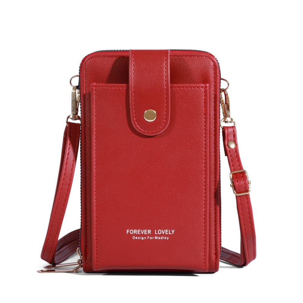 Wholesalesir - Solid Color Three-layer Single Shoulder Wallet