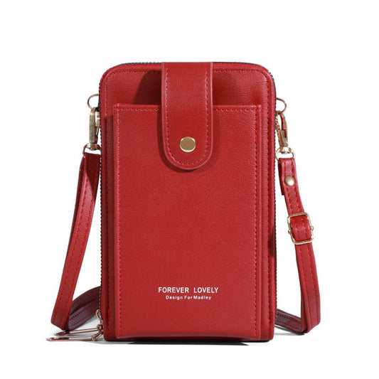 Wholesalesir - Solid Color Three-layer Single Shoulder Wallet
