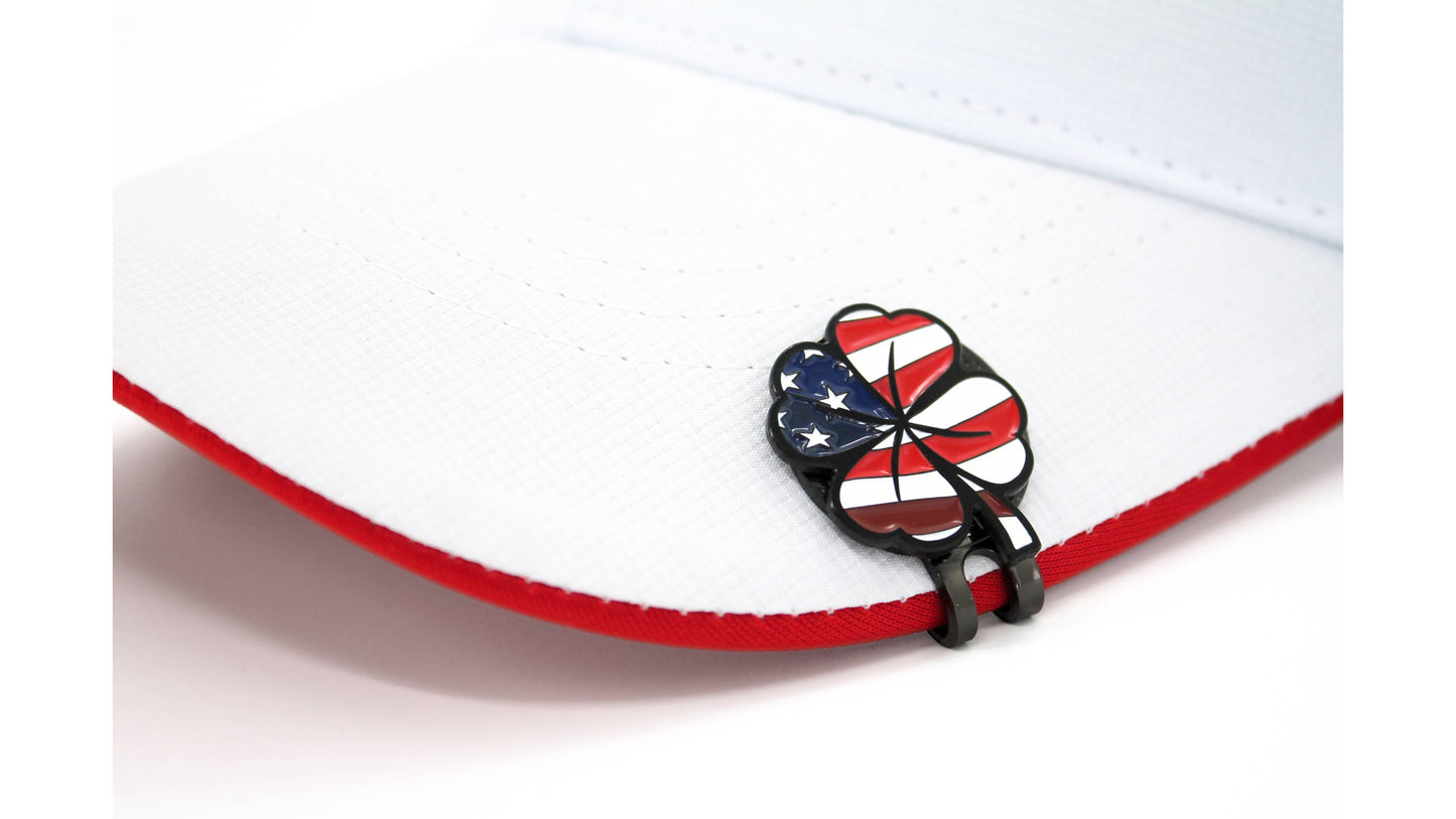USA Clover Golf Ball Marker + Magnetic Hat Clip