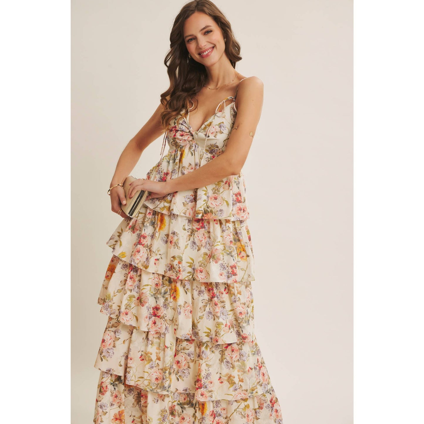 CALL FOR ROMANCE FLORAL MAXI DRESS