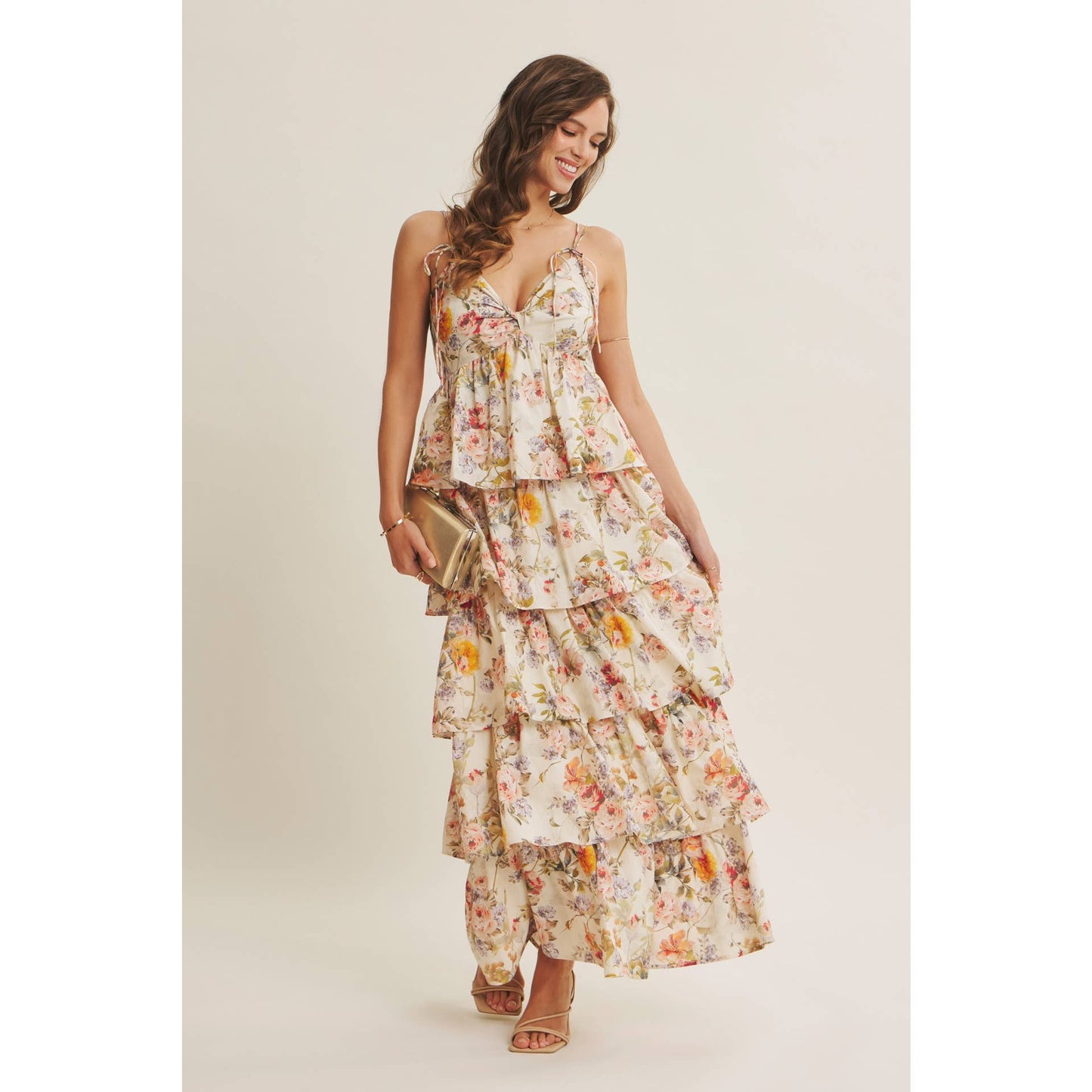 CALL FOR ROMANCE FLORAL MAXI DRESS