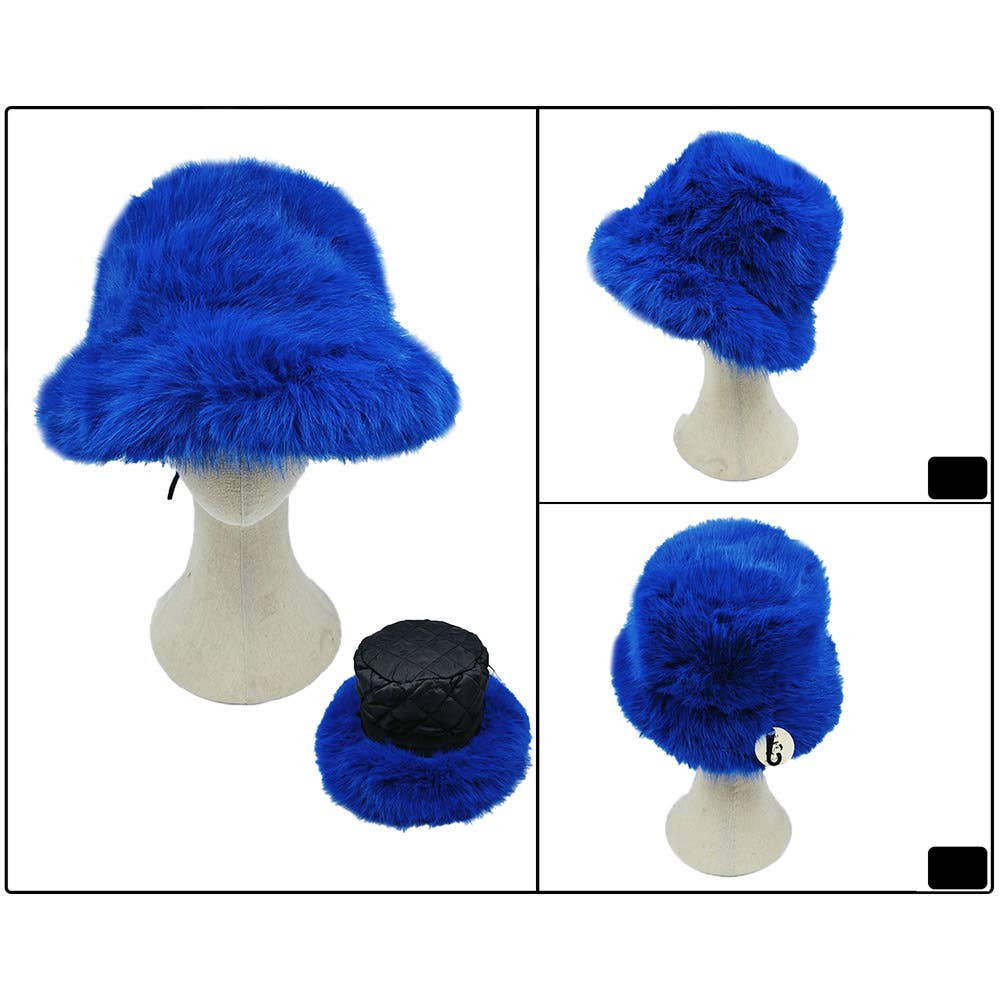 Sensibling Corp. - Fuzzy Faux Fur Bucket Hat