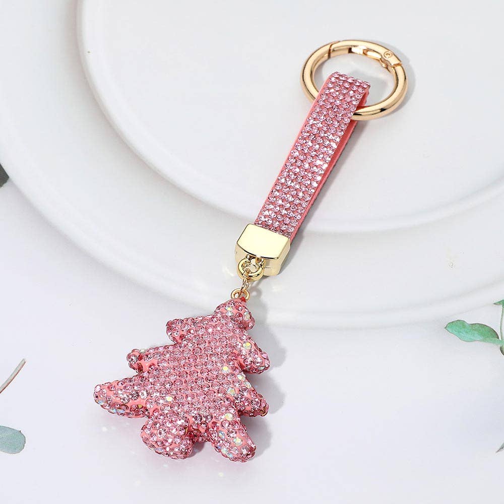 Sensibling Corp. - Bling Studded Christmas Tree Keychain Bag Charm