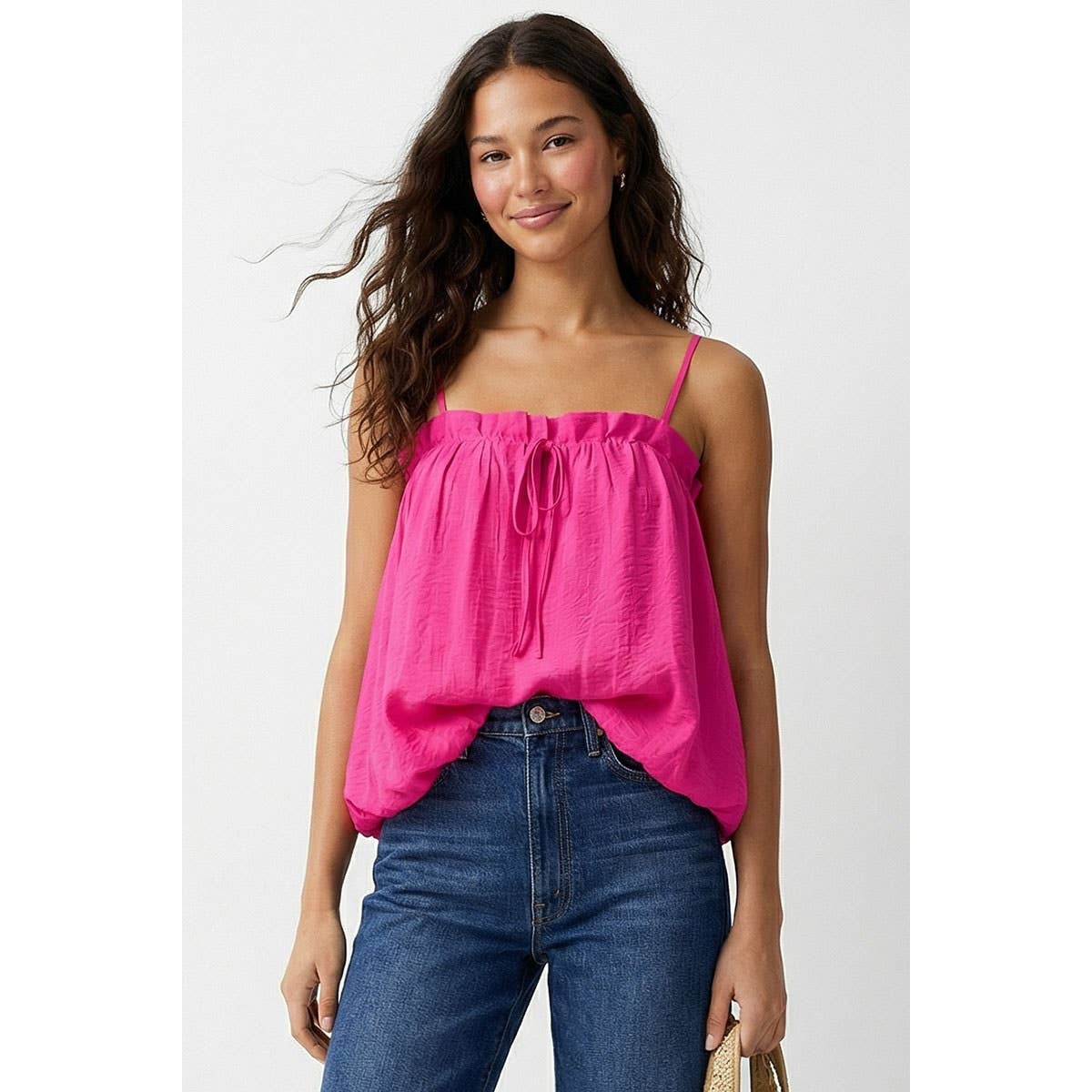 Bubble Top With Bow String Detail