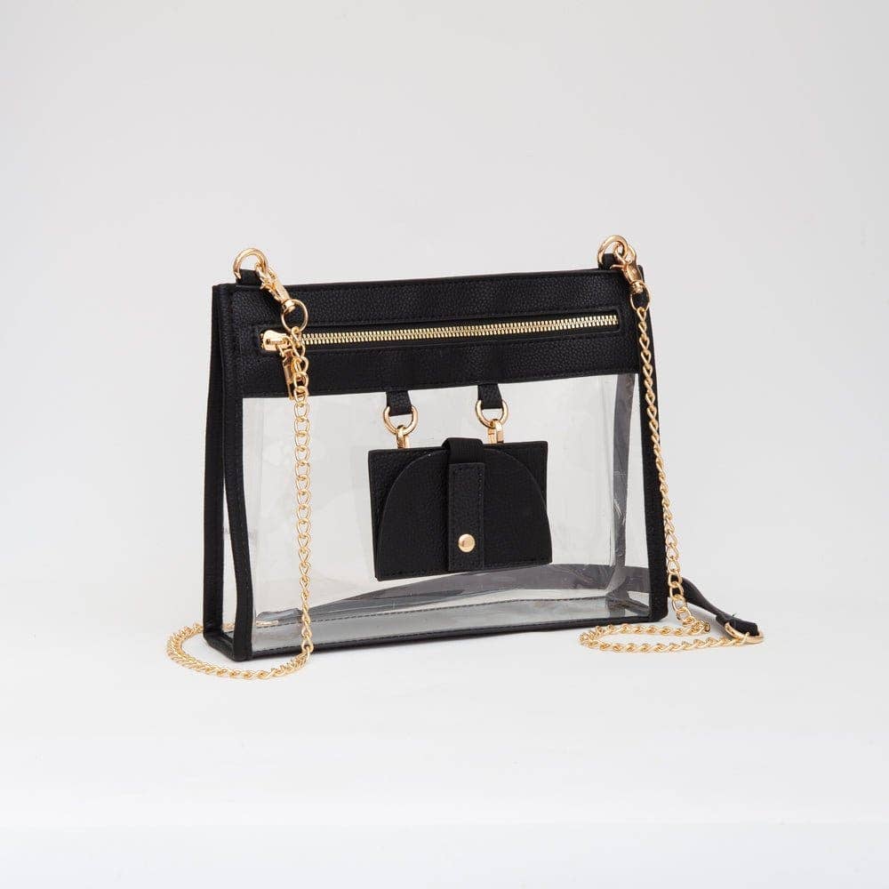 MiMi Wholesale - TG10666 Clear Gameday Crossbody Bag With Sunglasses Holder