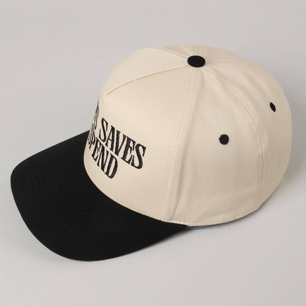 Fashion City - JESUS SAVES I SPEND Embroidery Trucker Hat