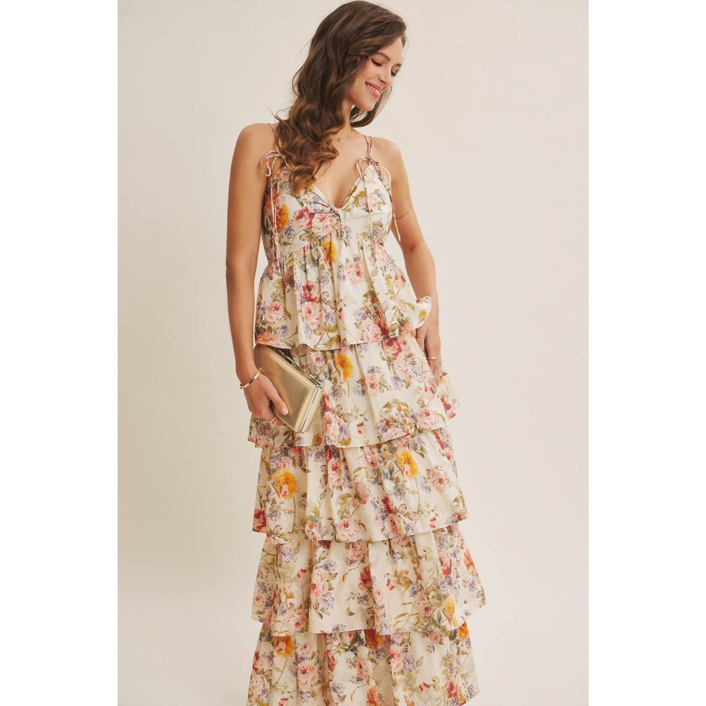CALL FOR ROMANCE FLORAL MAXI DRESS