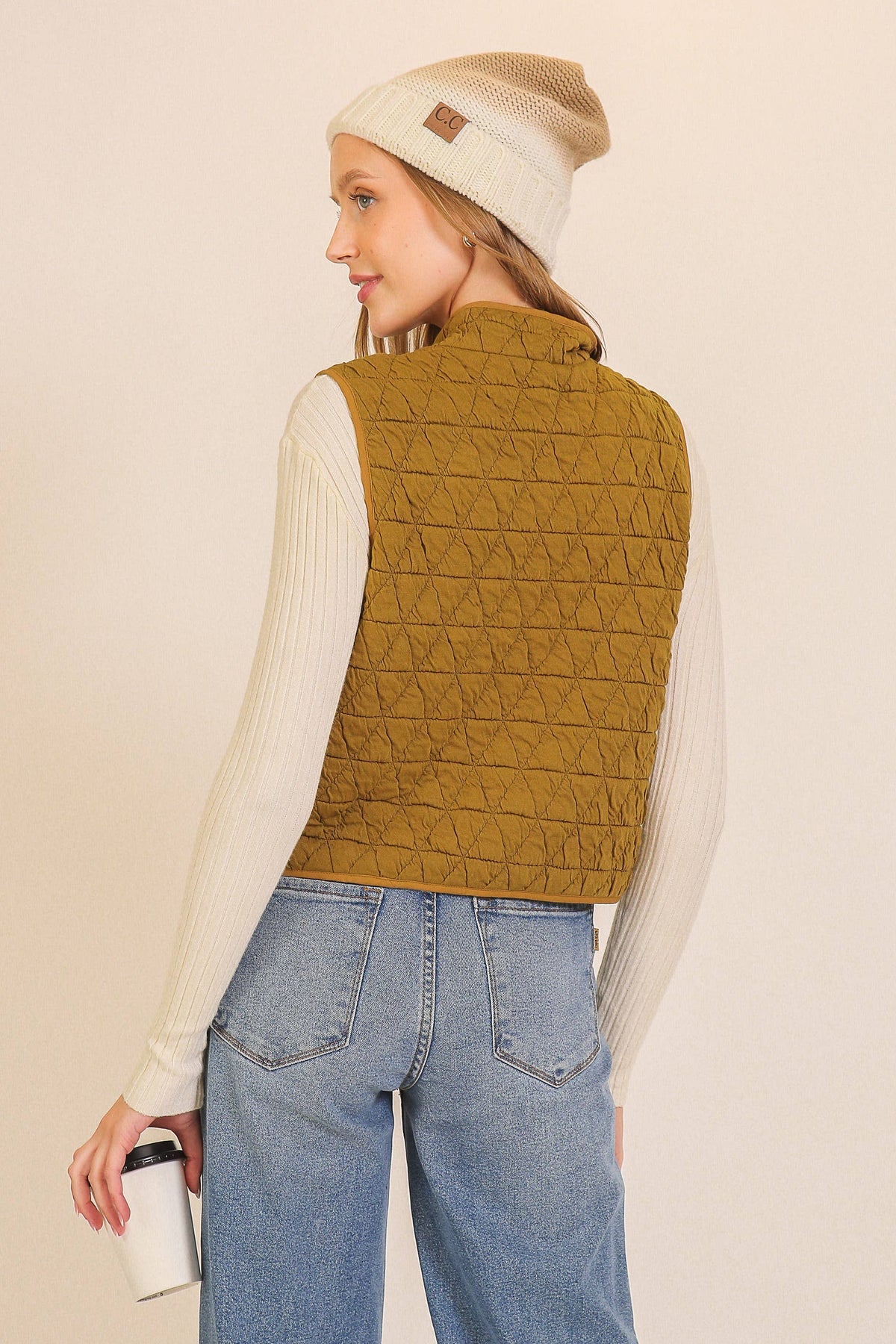 TIMING - Quilted Zip-Up Vest