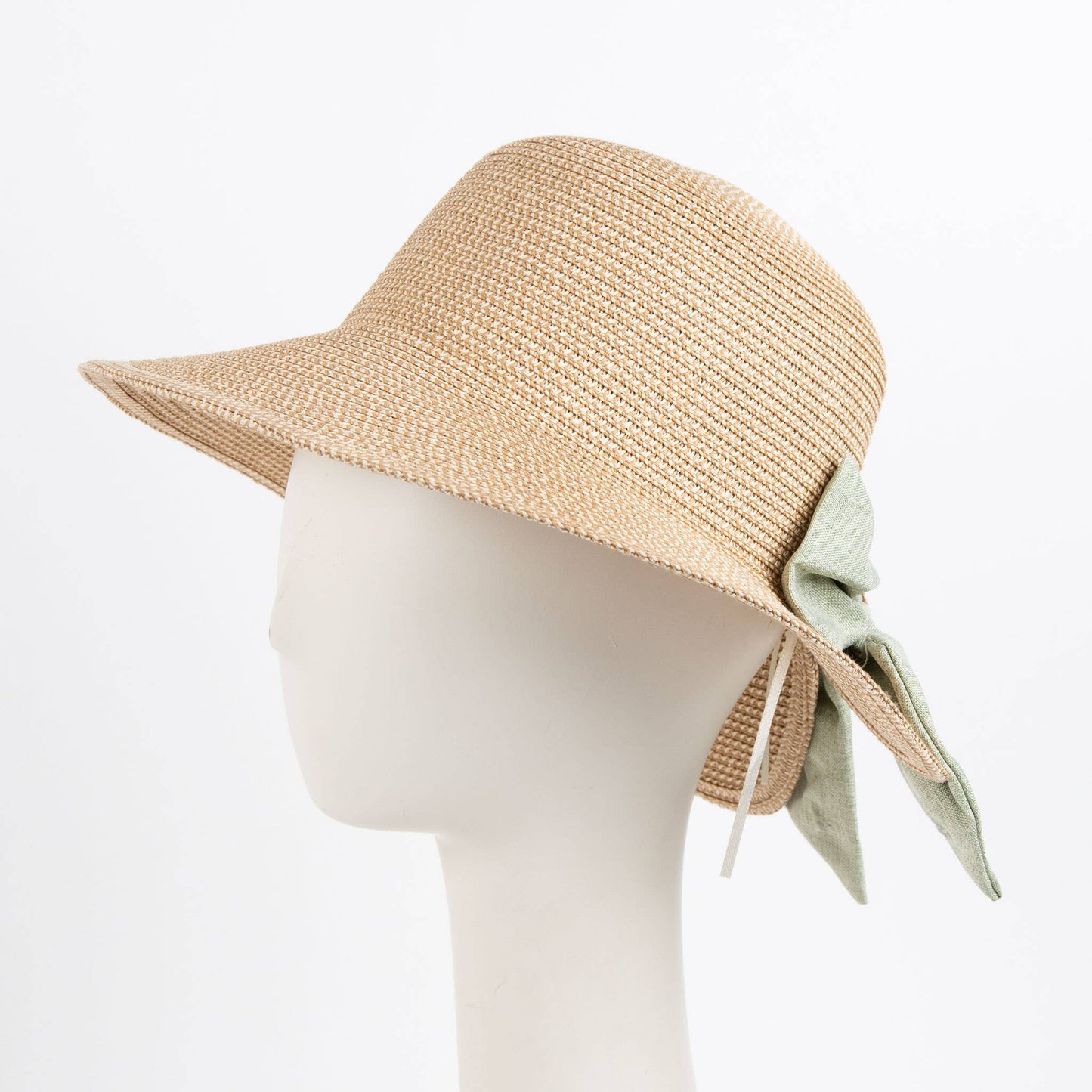 Sun Hat Zaya Boho Wide Brim Ponytail Leopard Bow